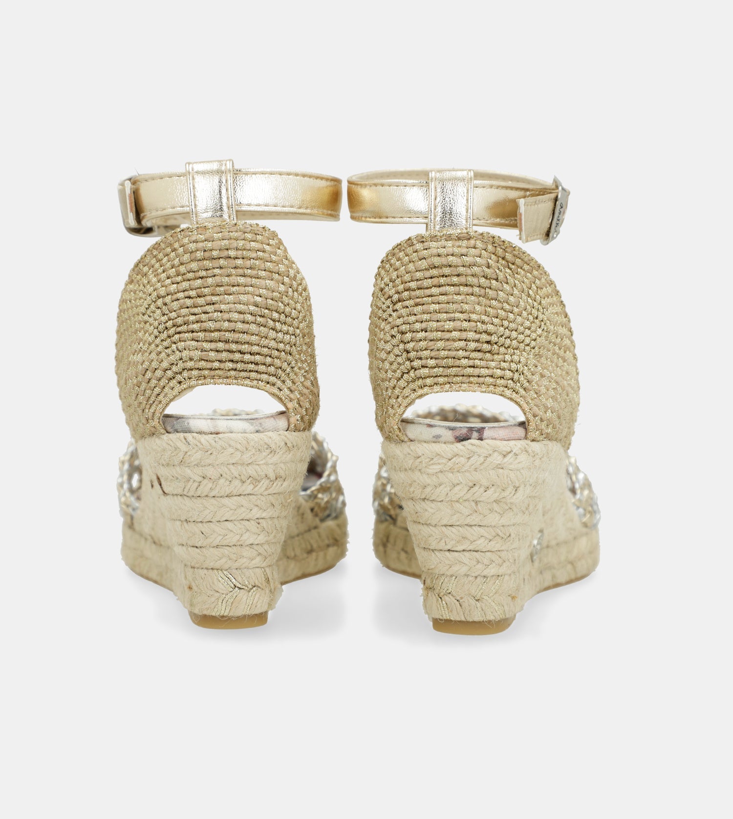 Sandali con zeppa argento Memories