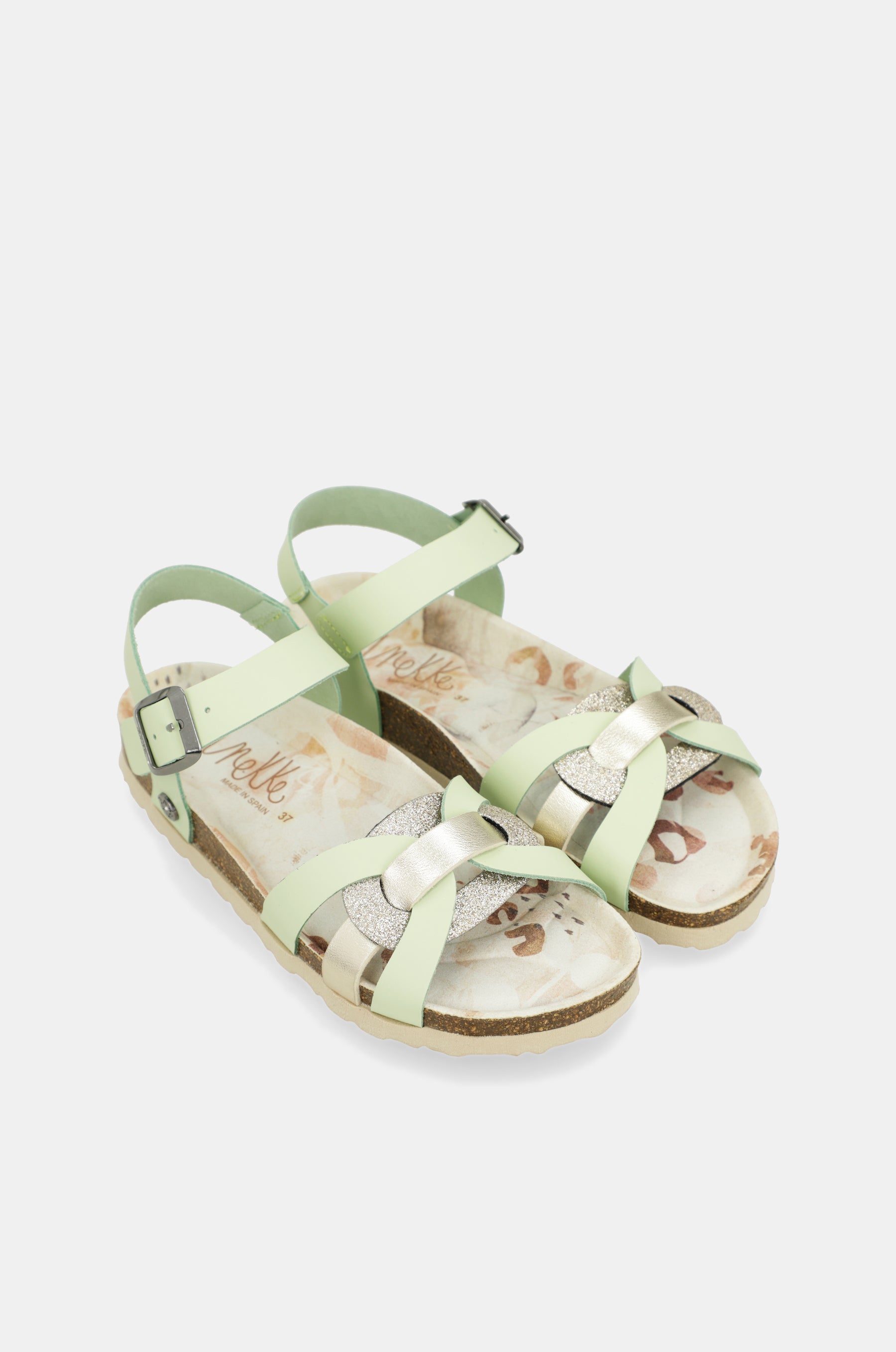Sandali con cinturini Memories verdi
