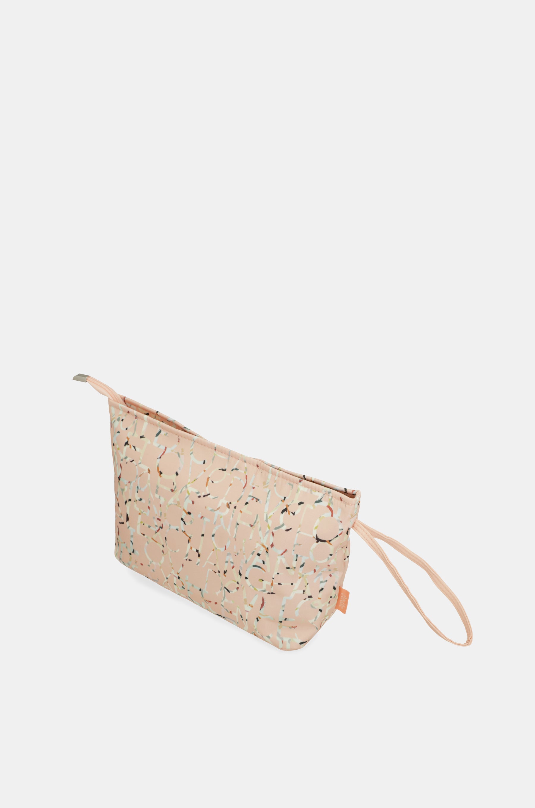 Borsa da spiaggia rosa con stampa grande