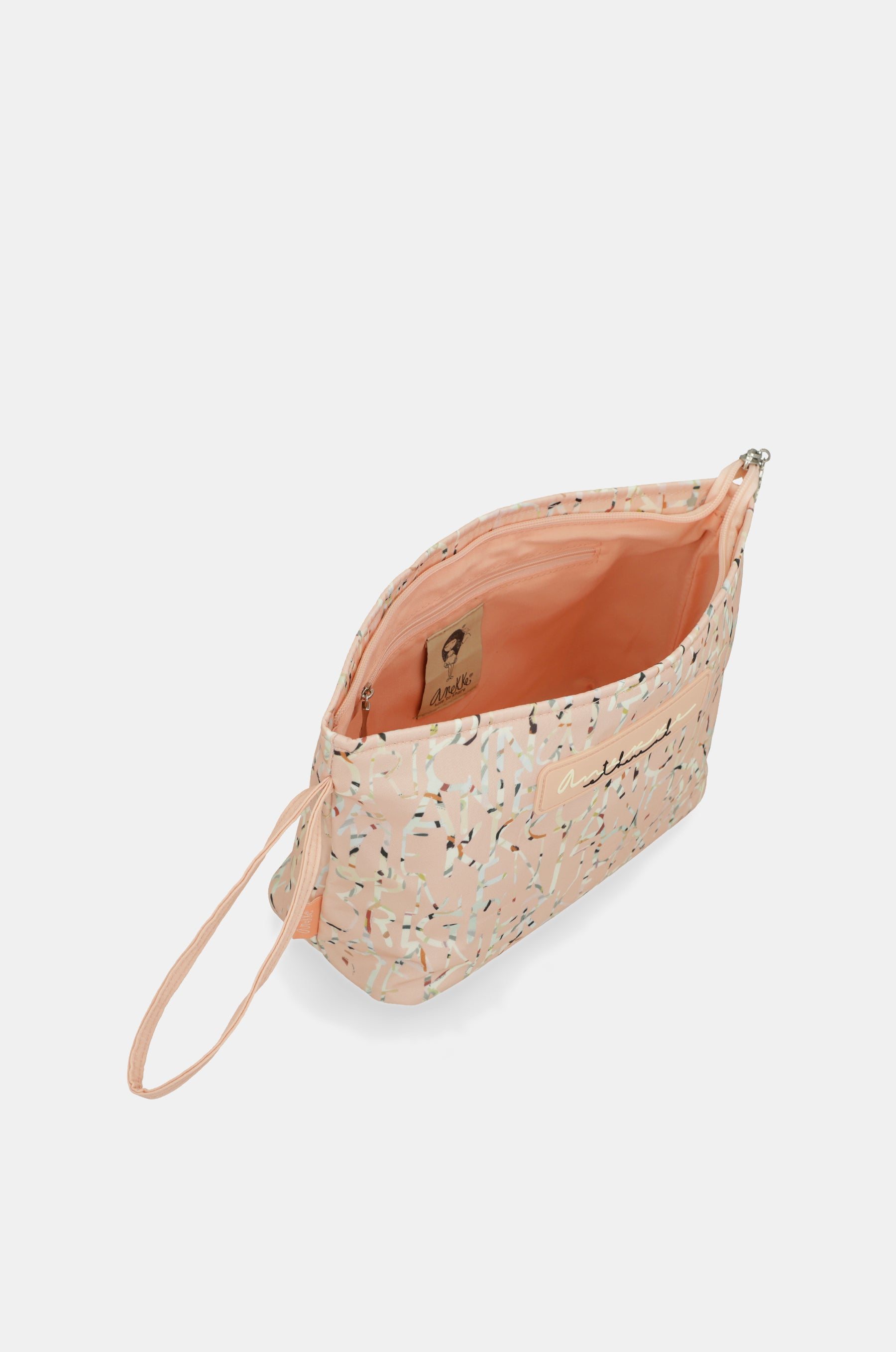 Borsa da spiaggia rosa con stampa grande