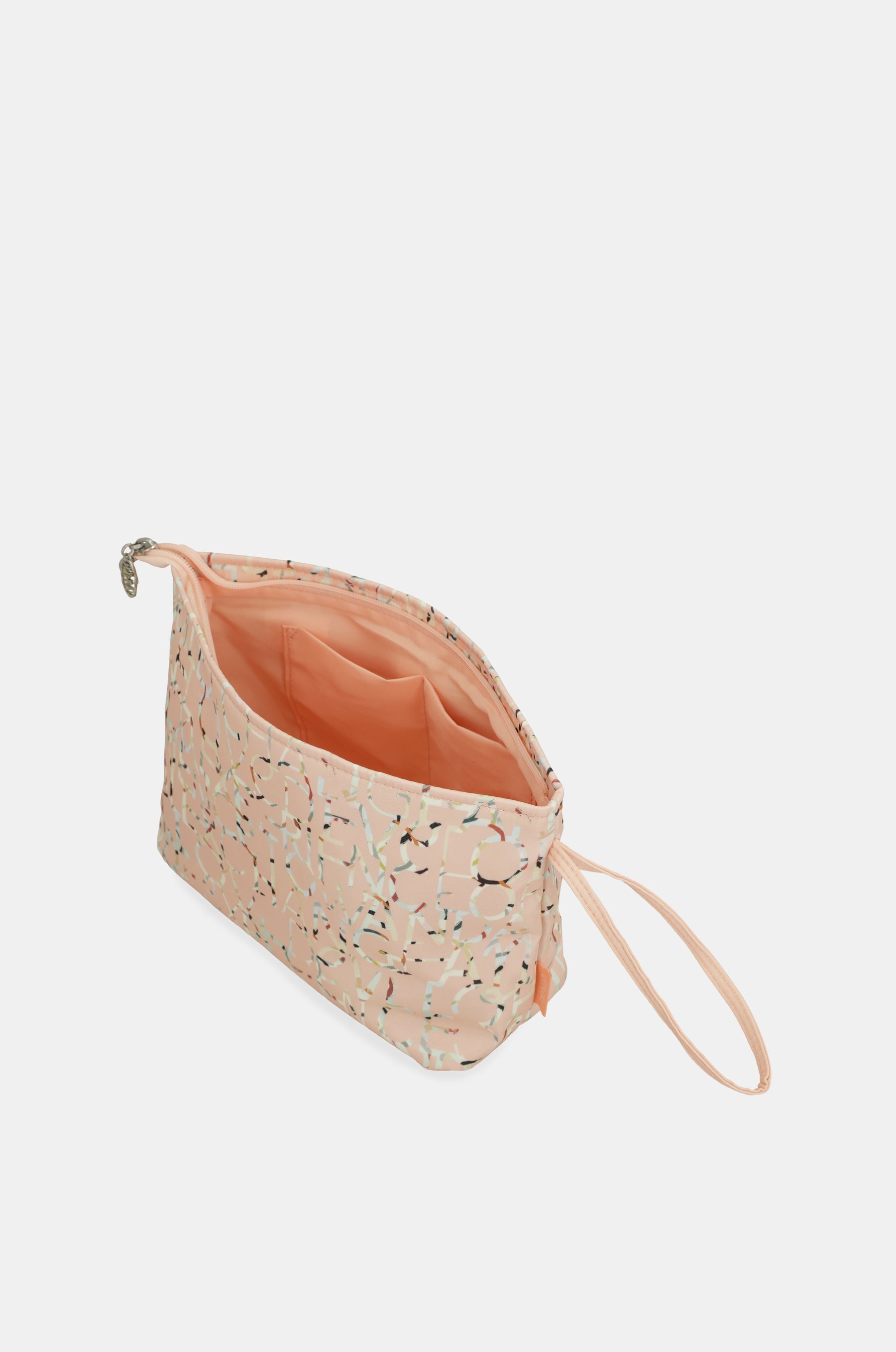 Borsa da spiaggia rosa con stampa grande