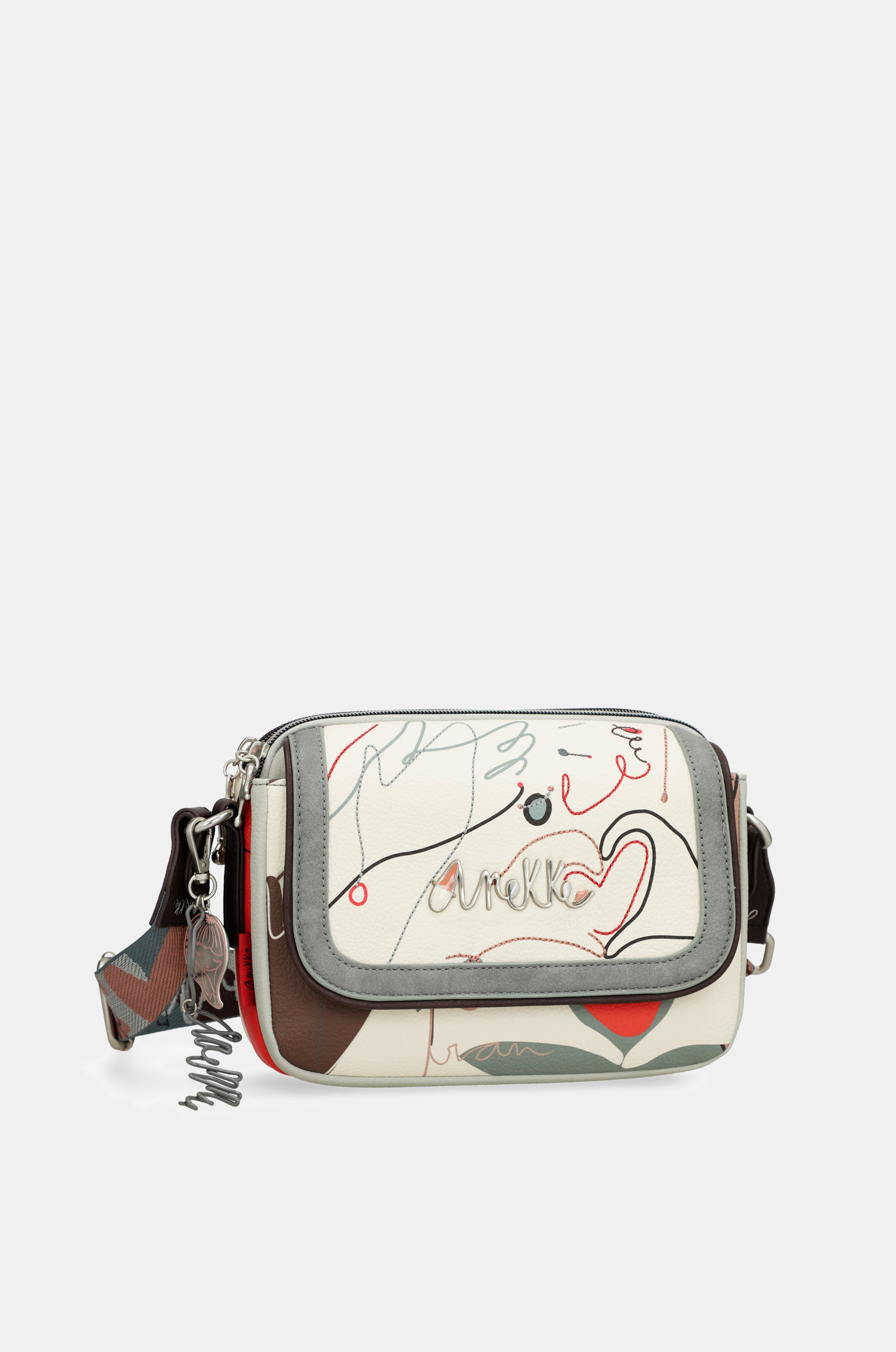 Borsa a tracolla Alma con patta ovale