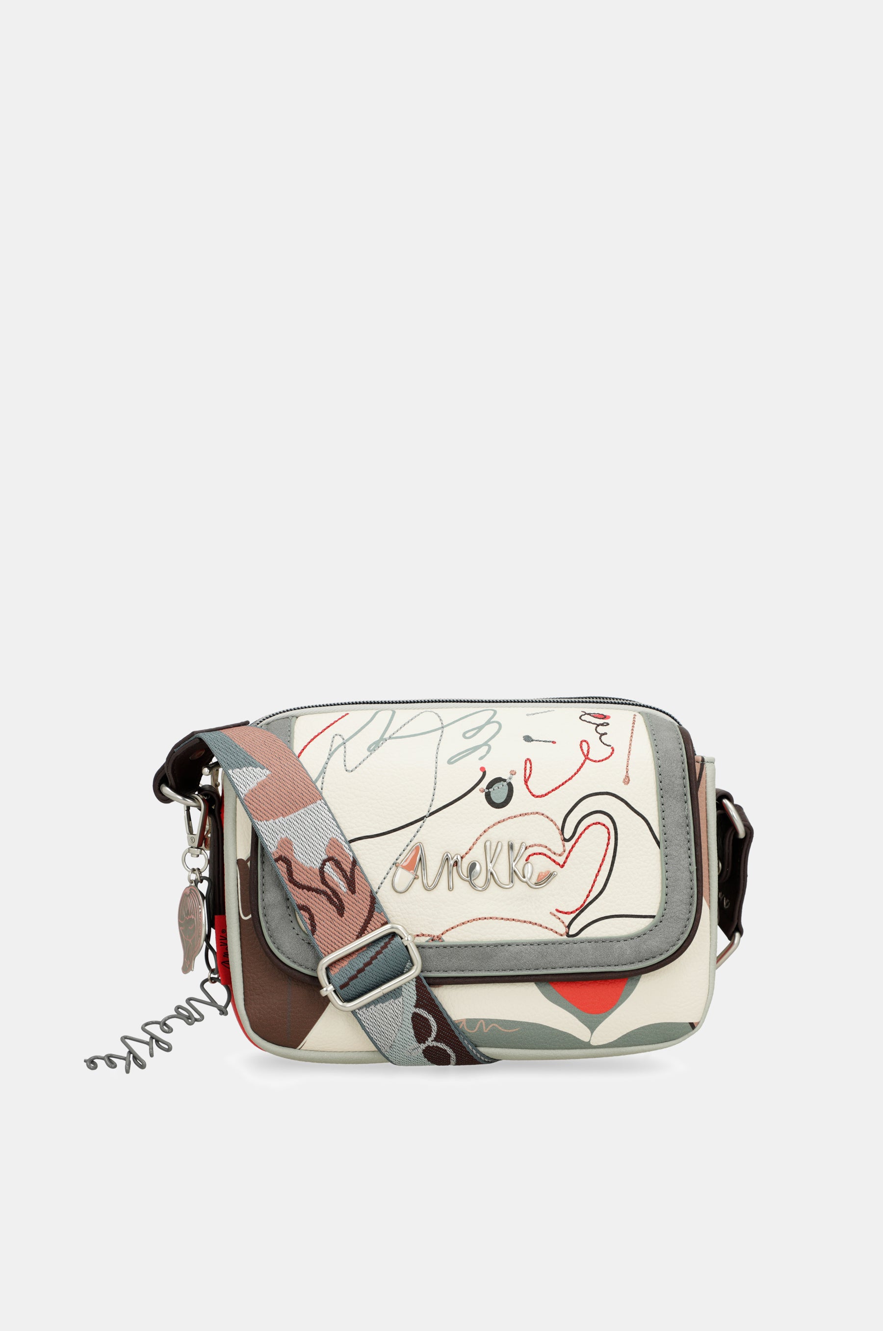 Borsa a tracolla Alma con patta ovale
