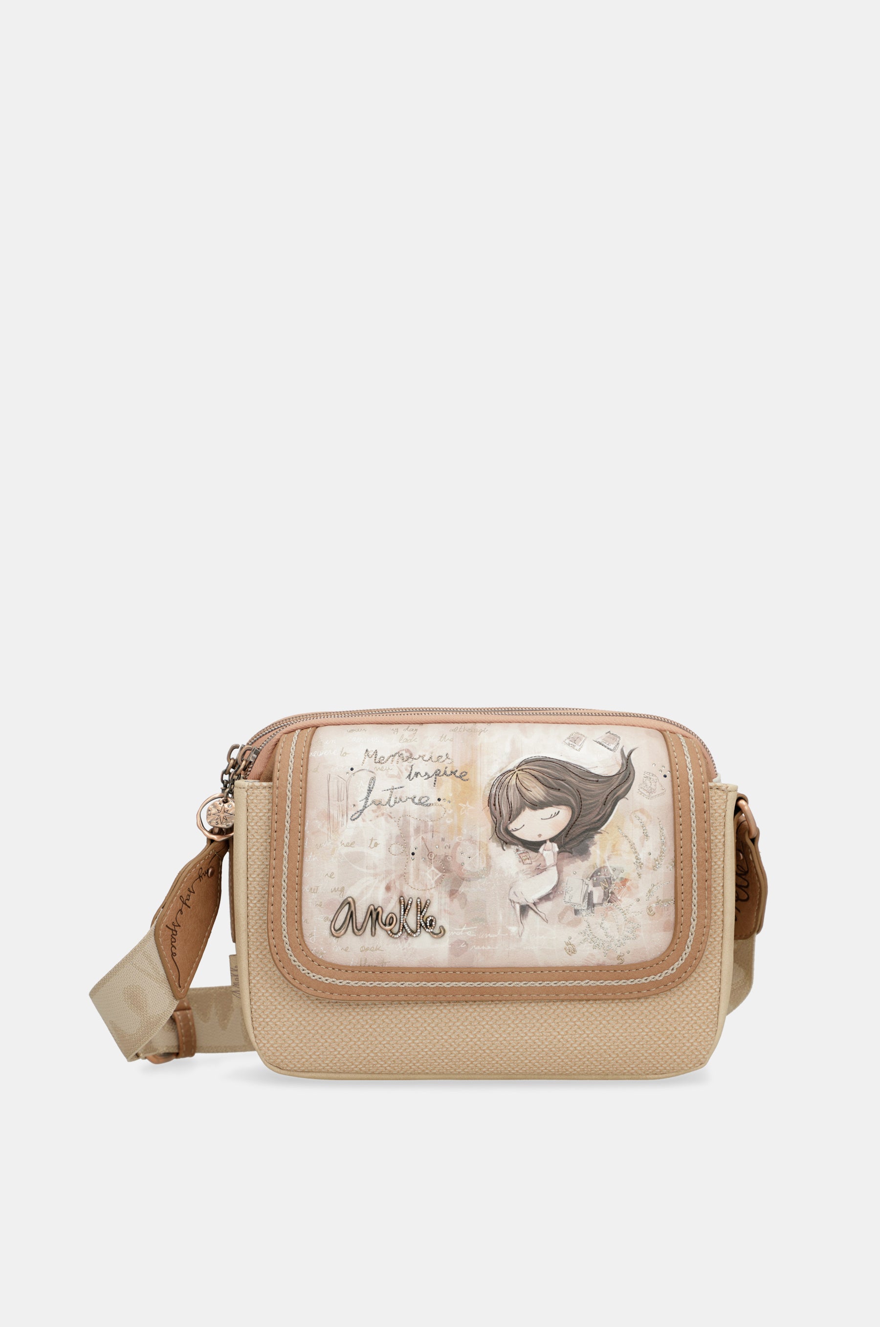 Borsa a tracolla Memories con patta ovale