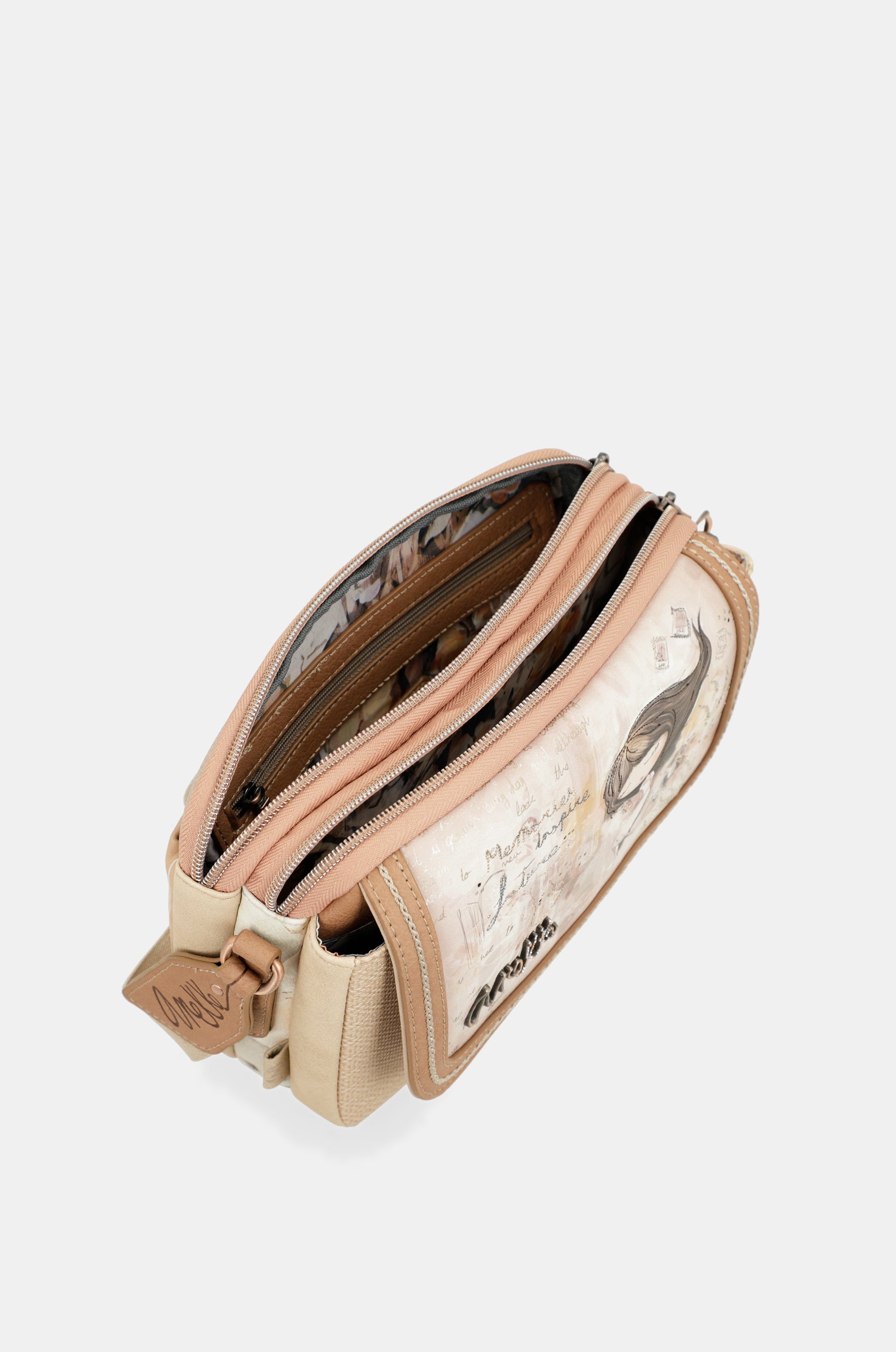 Borsa a tracolla Memories con patta ovale