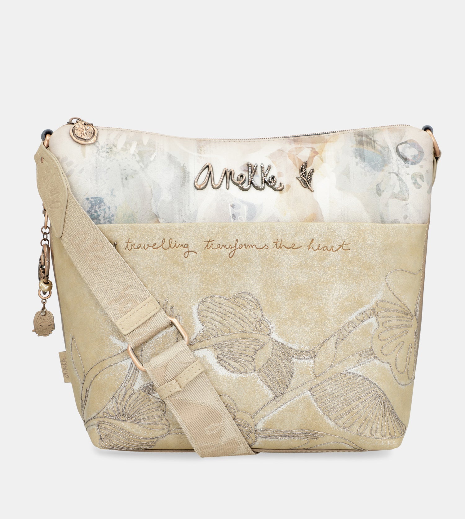 Borsa a tracolla grande Memories con tasca frontale
