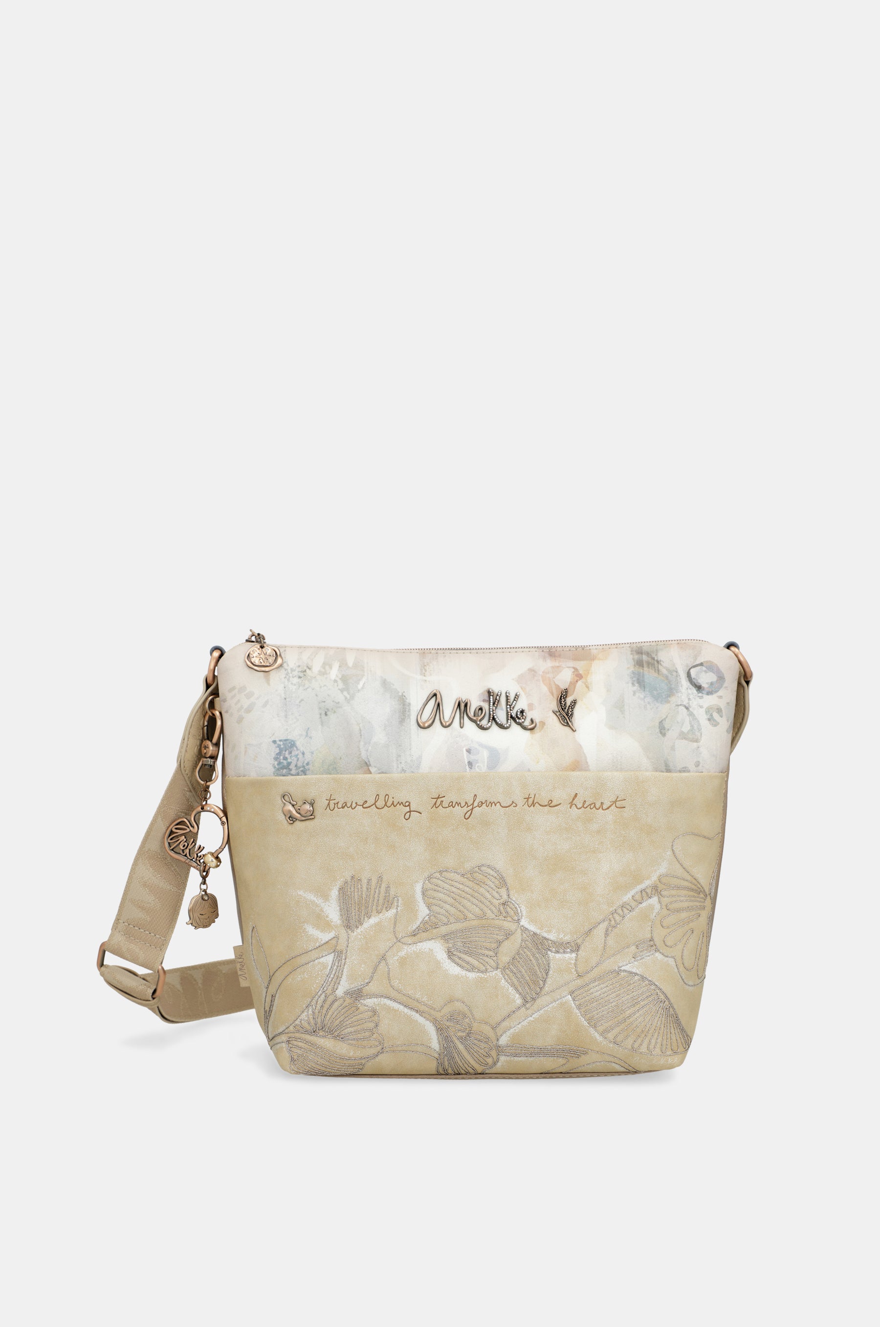 Borsa a tracolla grande Memories con tasca frontale