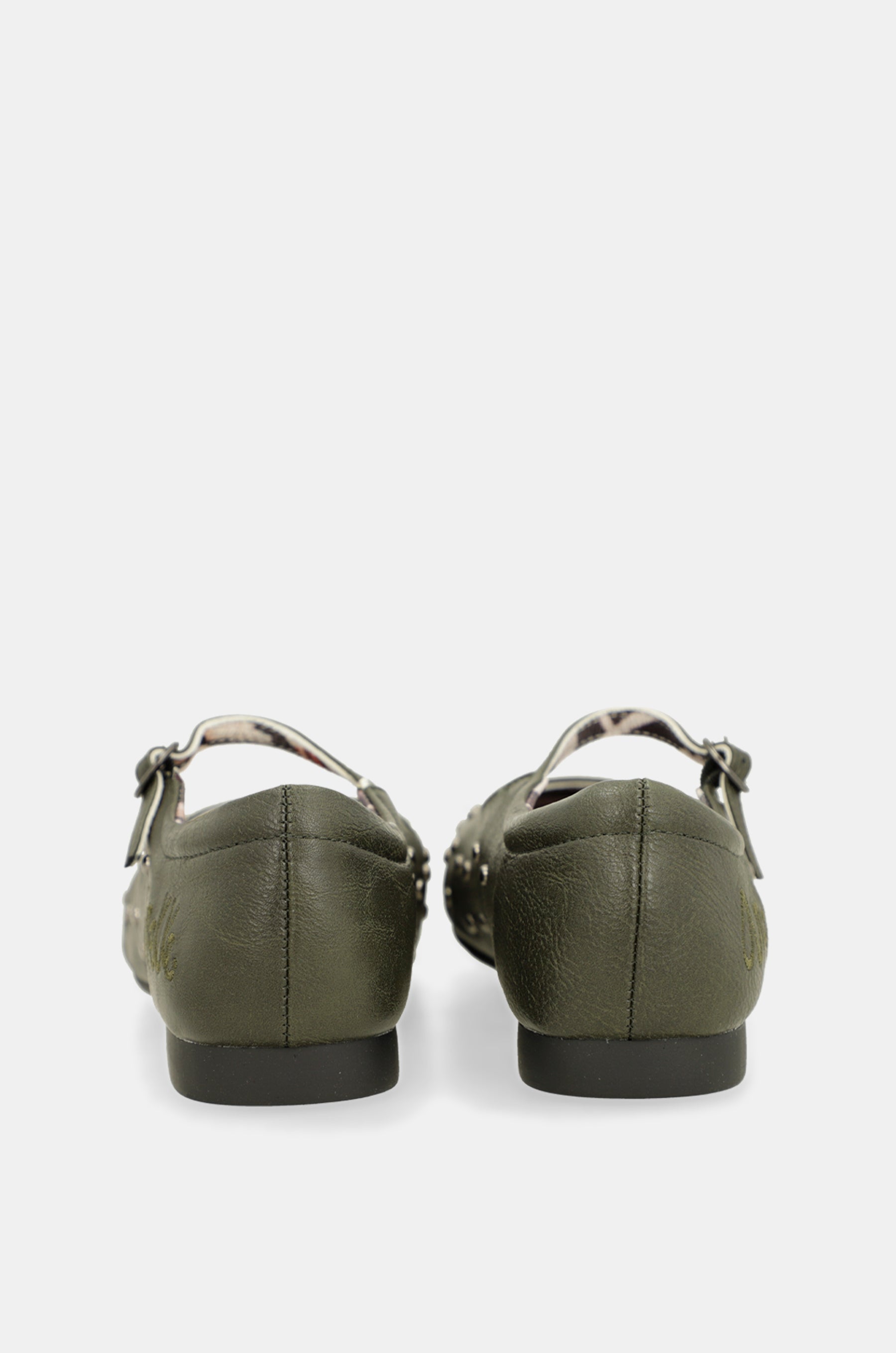 Ballerine ornamenti verde militare