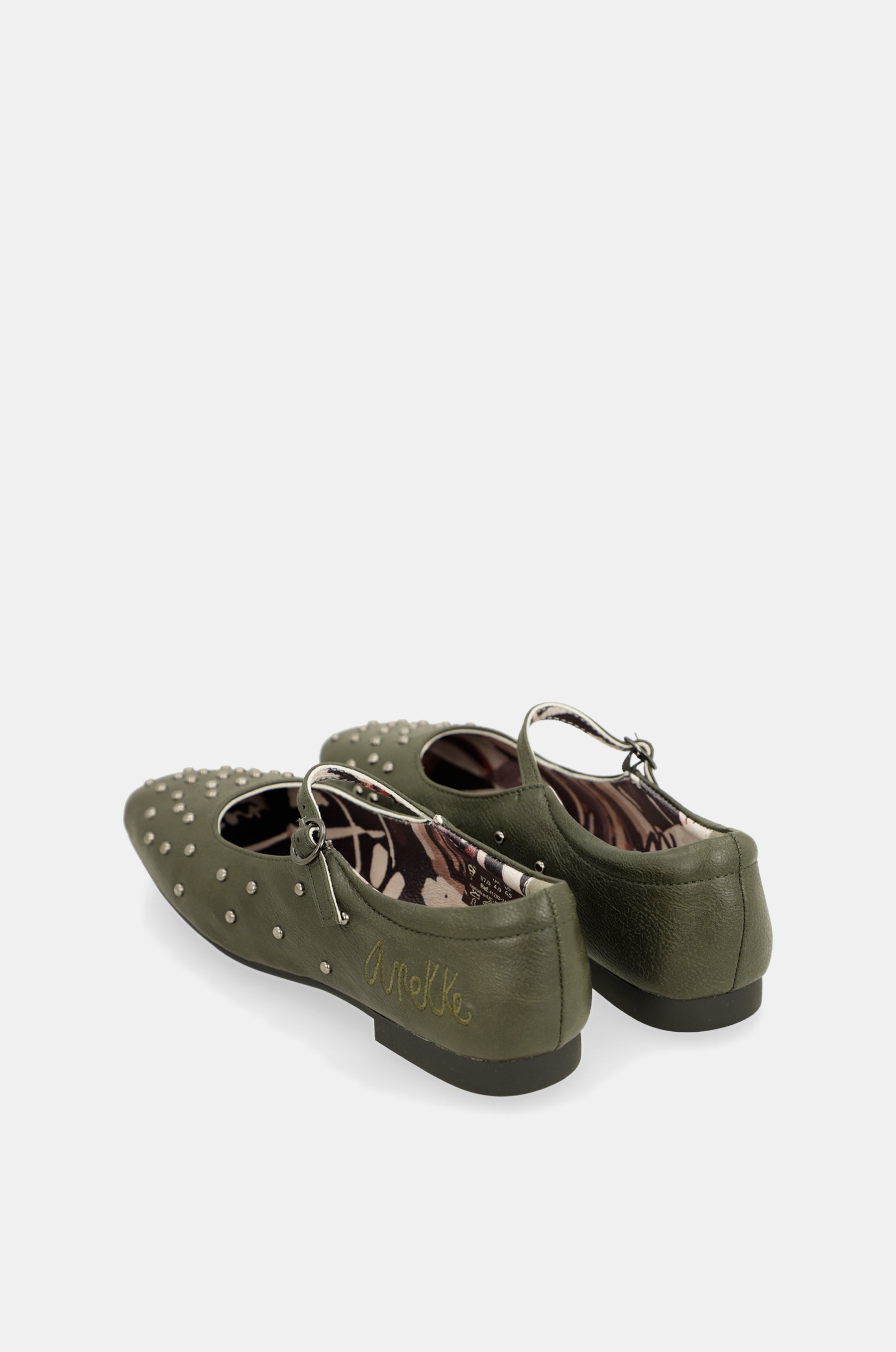 Ballerine ornamenti verde militare