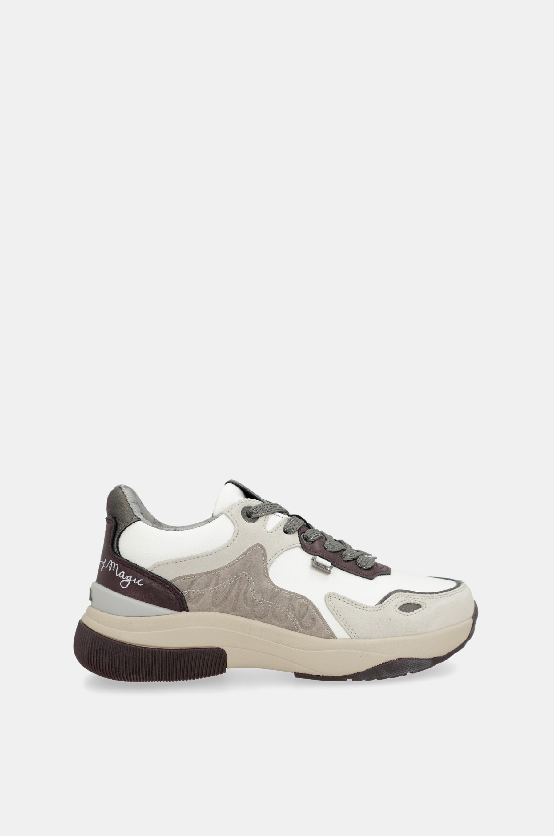 Scarpe sportive bianco e bordeaux