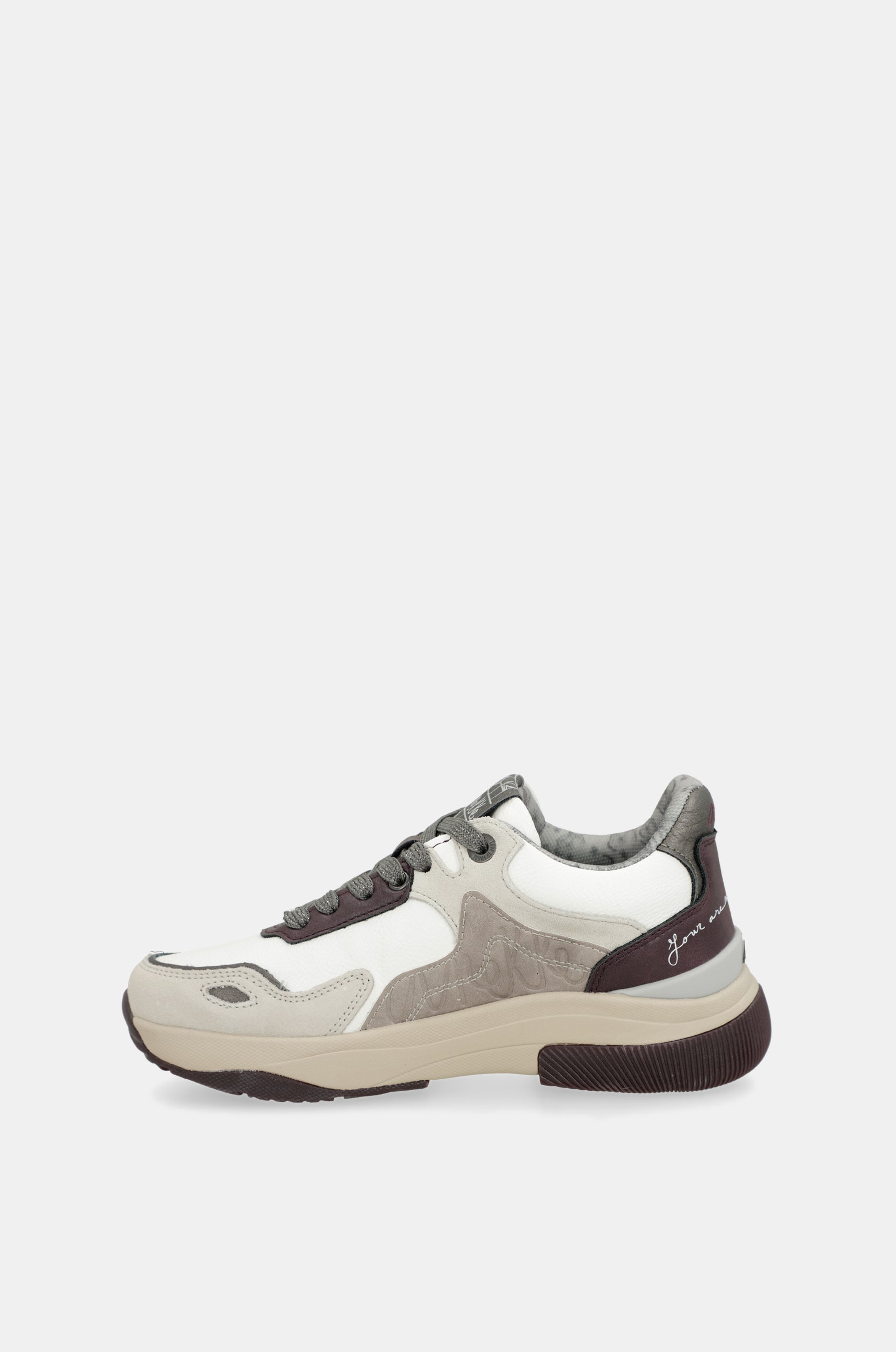 Scarpe sportive bianco e bordeaux