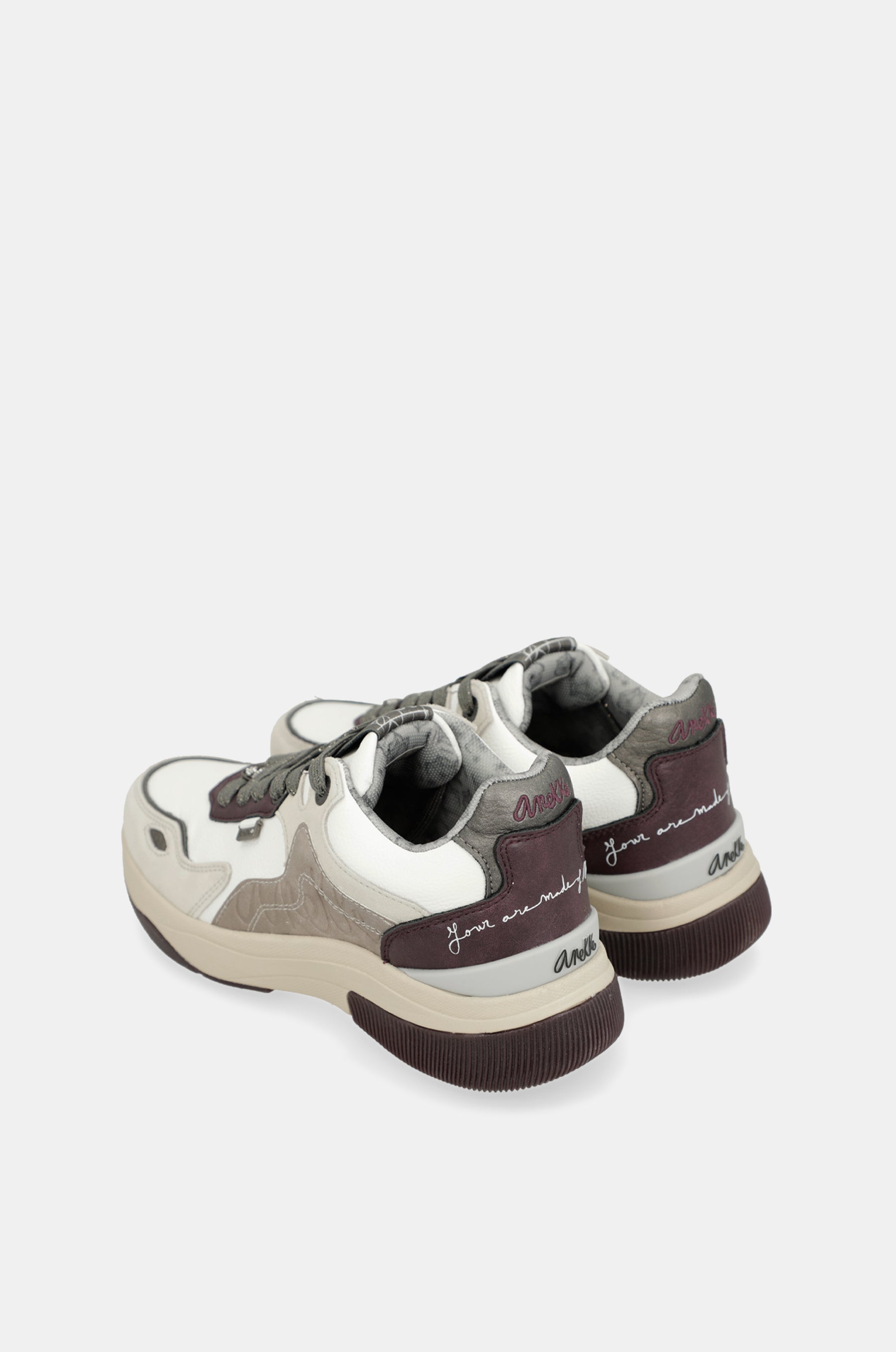 Scarpe sportive bianco e bordeaux