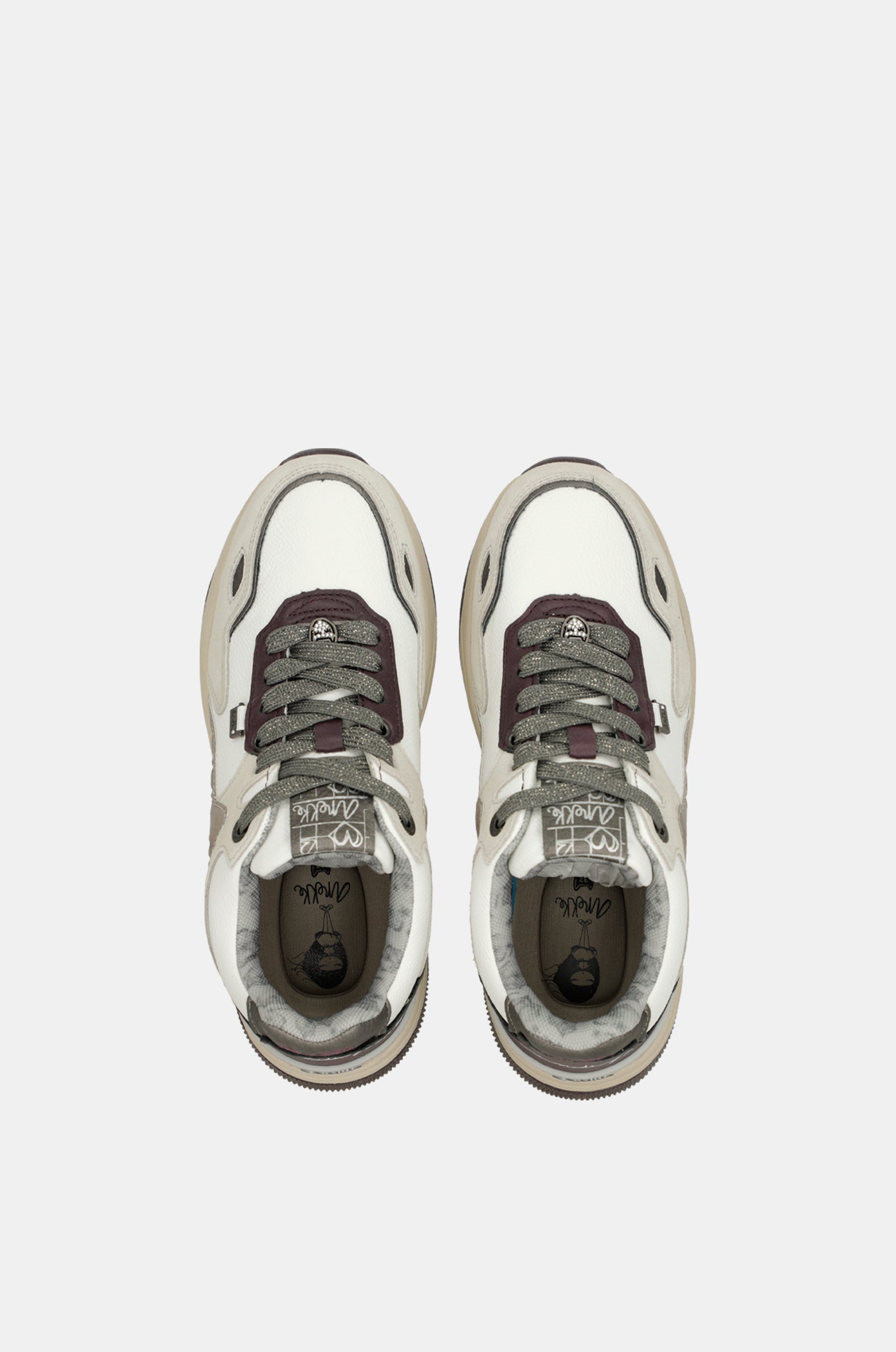 Scarpe sportive bianco e bordeaux