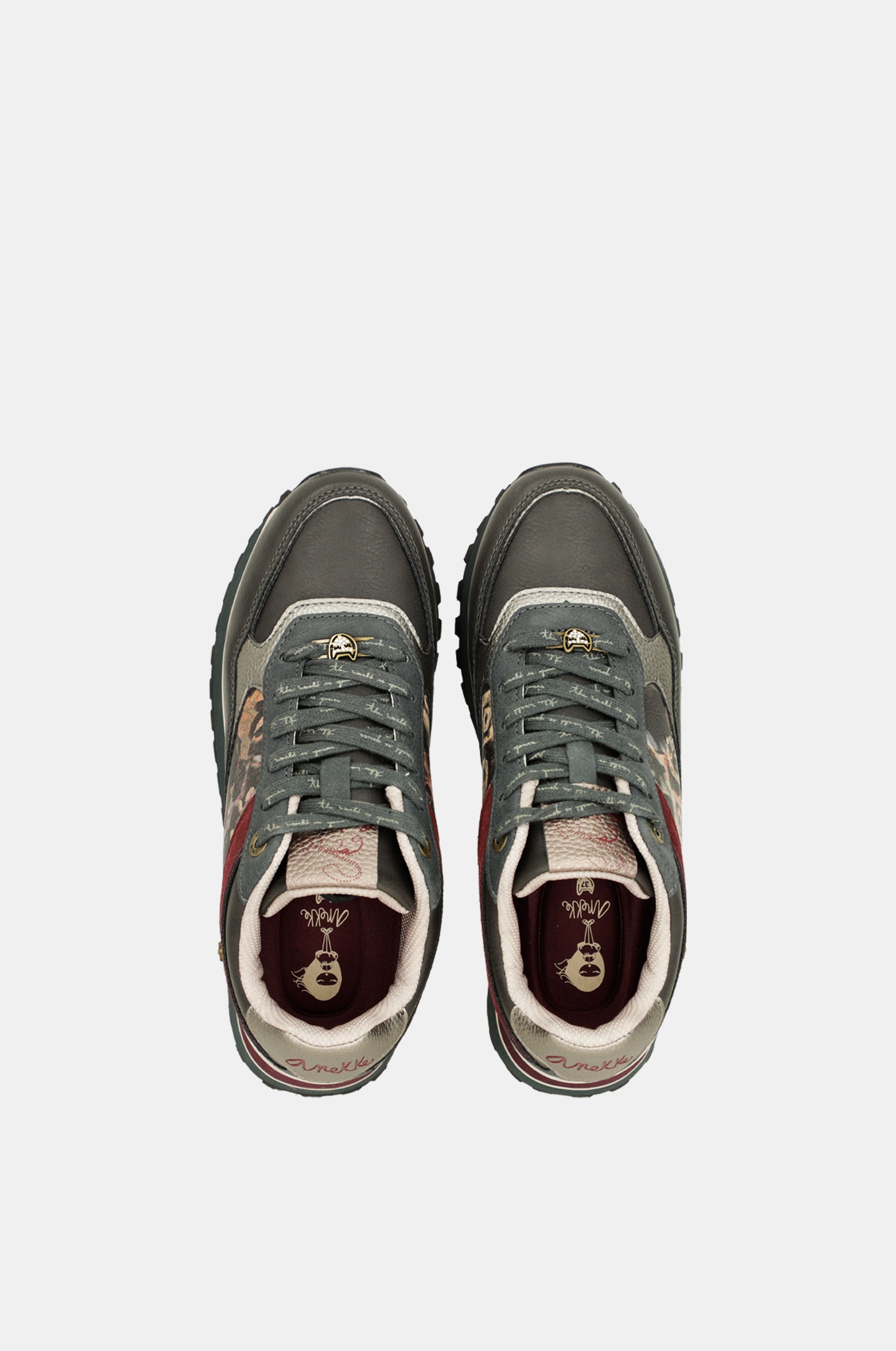 Scarpe sportive piattaforma grigio scuro