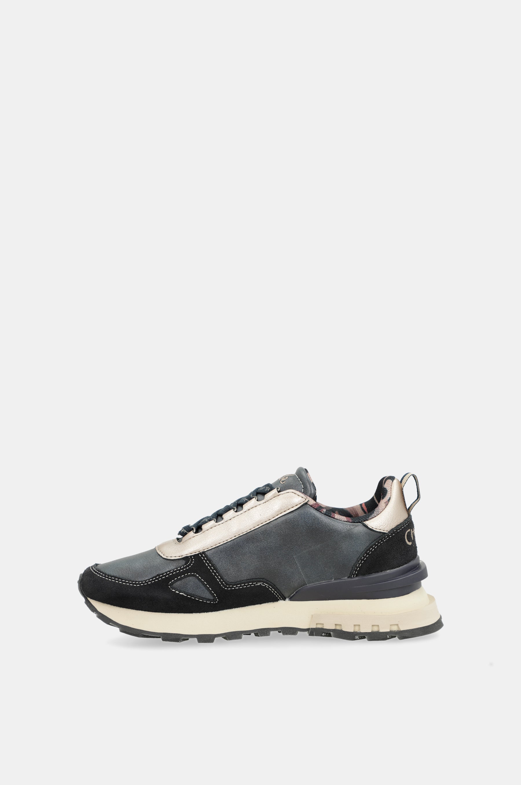 Scarpe sportive blu e beige