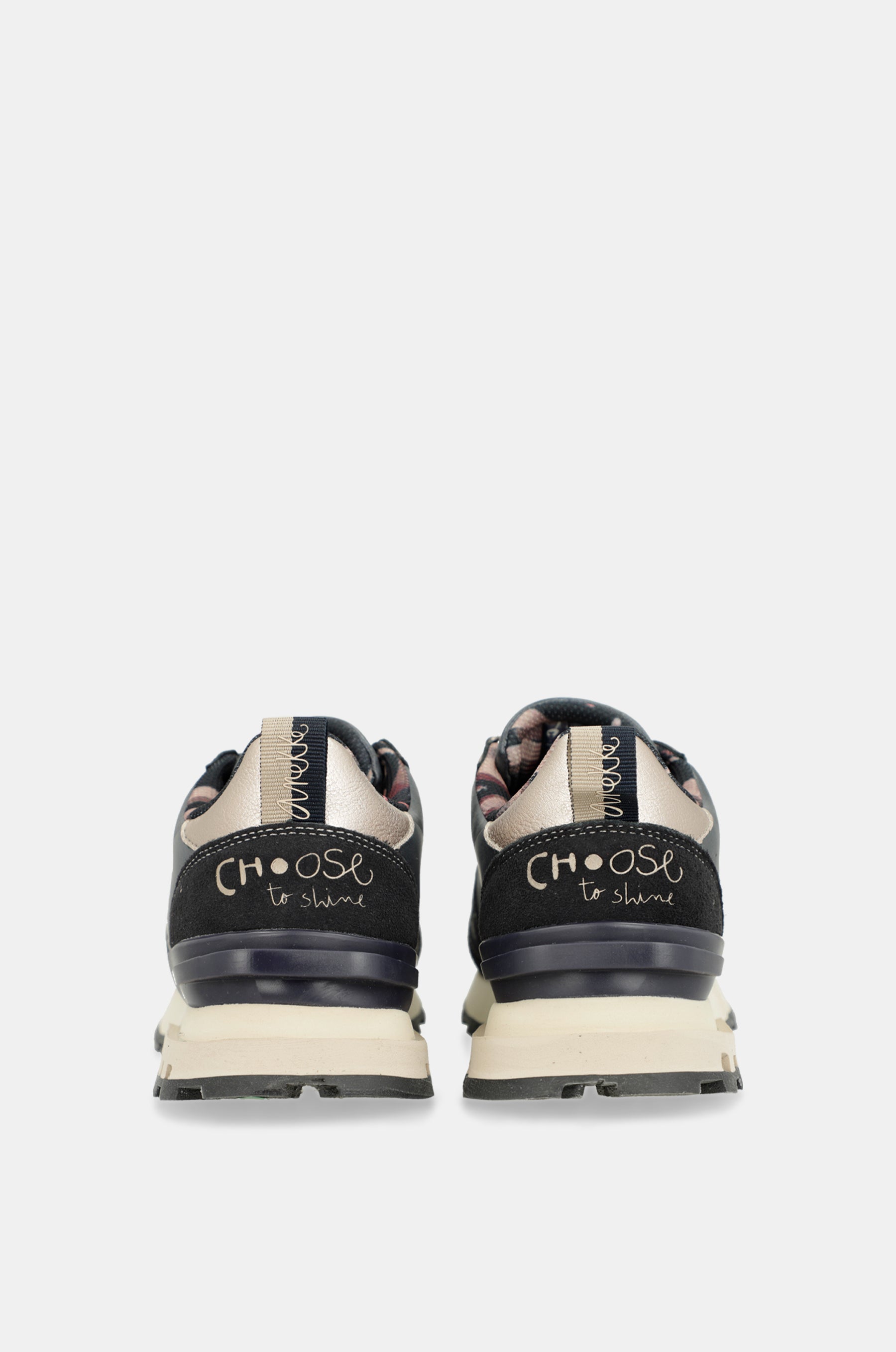 Scarpe sportive blu e beige