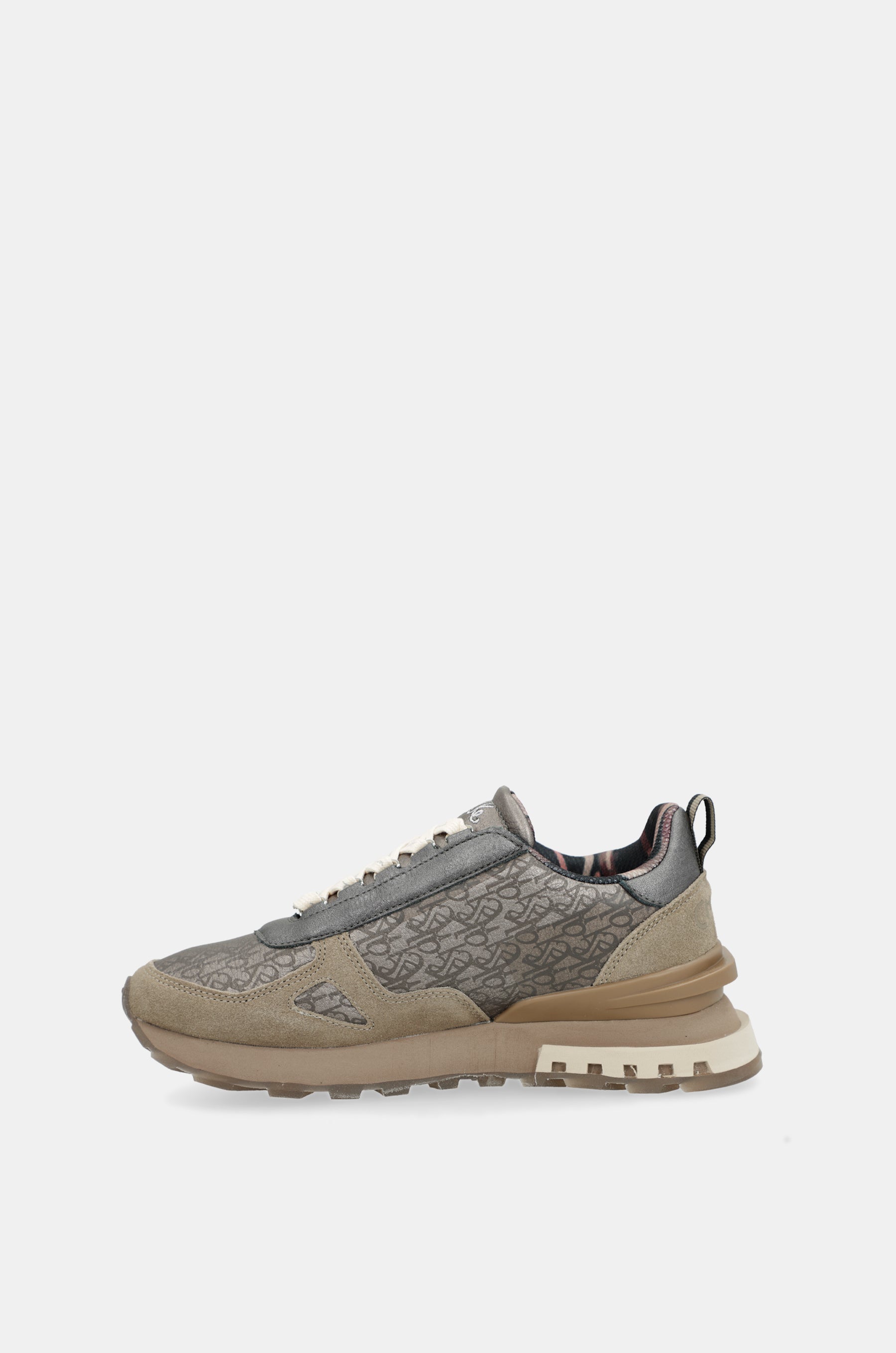 Scarpe sportive beige metallico