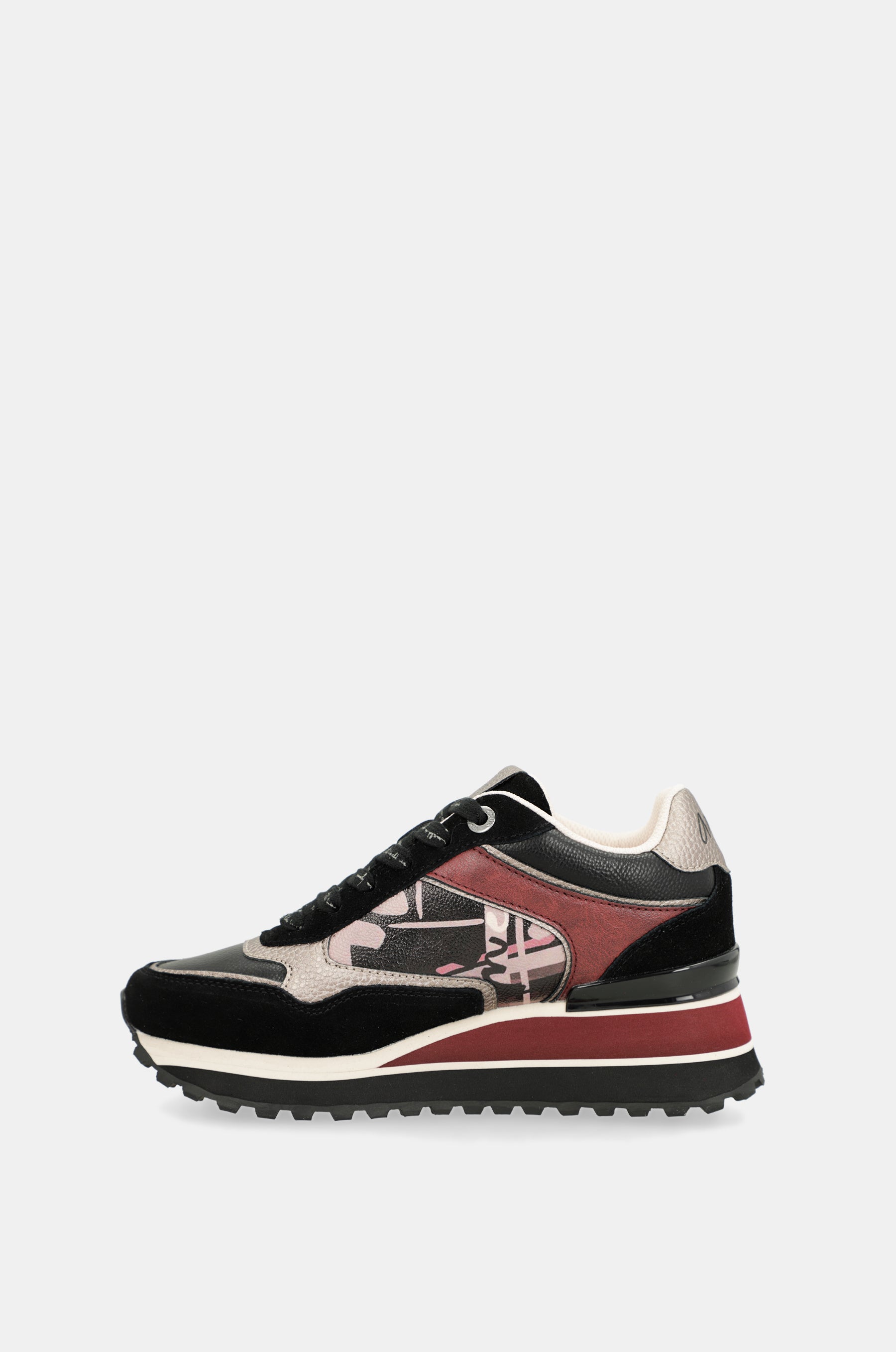Scarpe sportive piattaforma nero fantasia