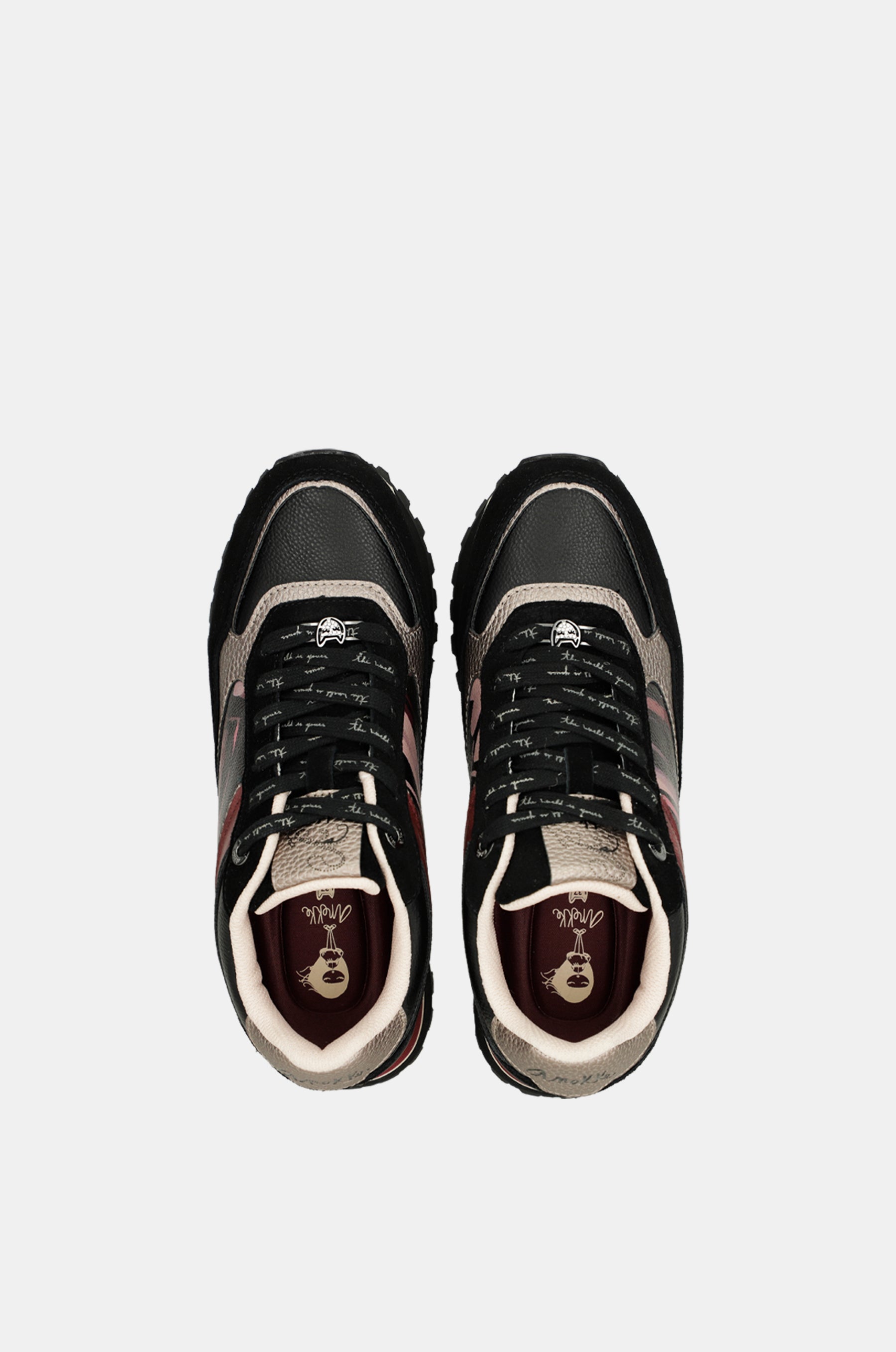 Scarpe sportive piattaforma nero fantasia