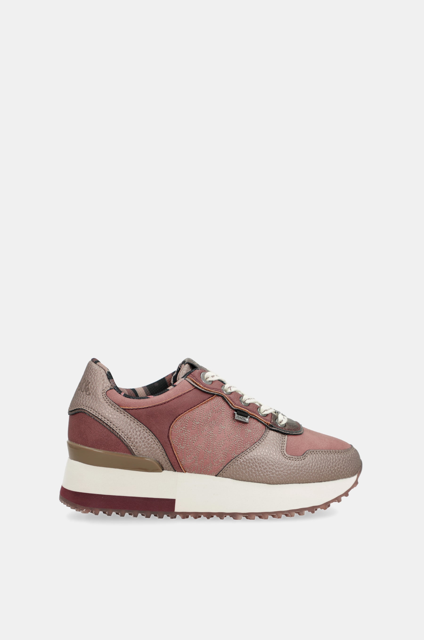 Scarpe sportive piattaforma rosa metallico
