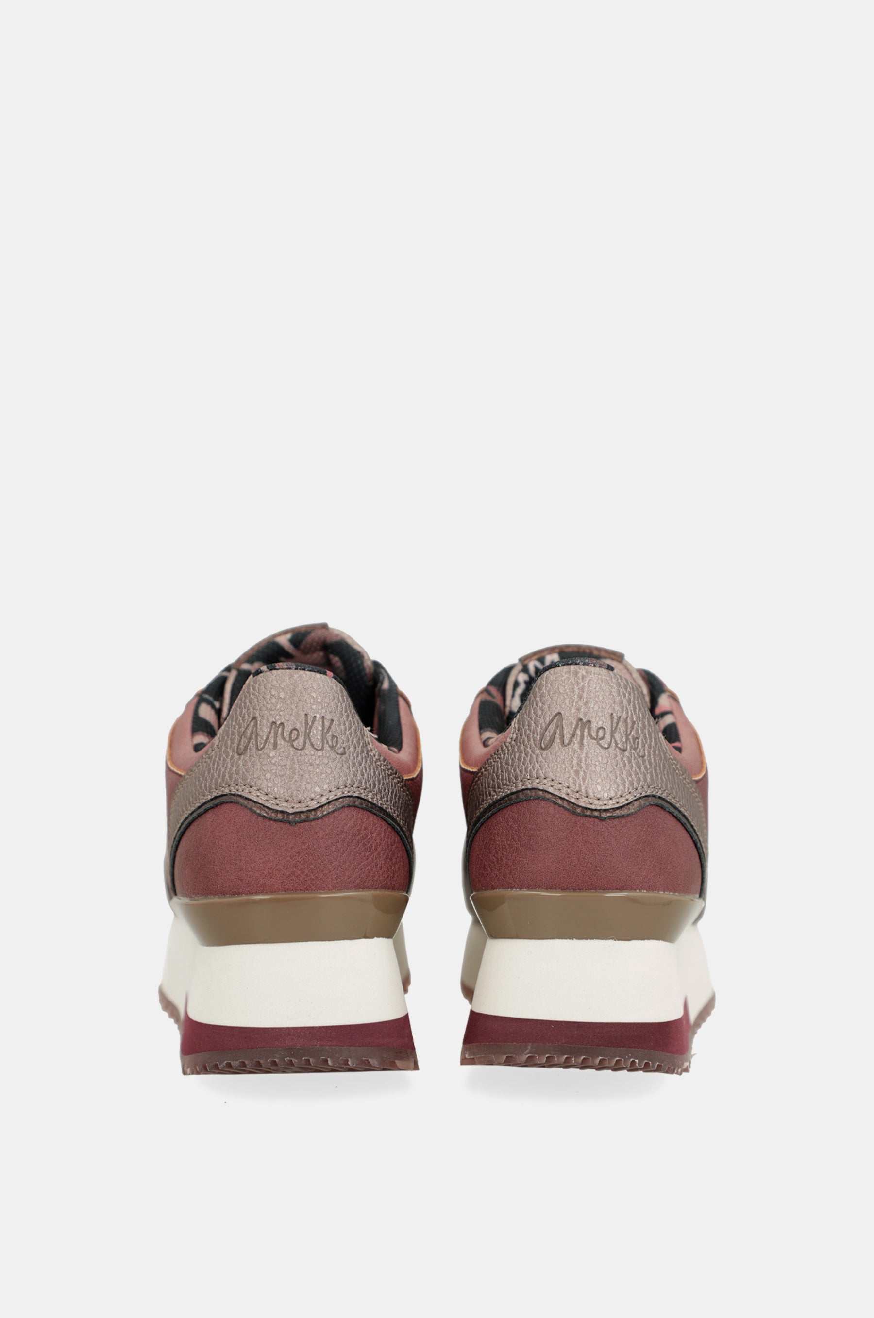 Scarpe sportive piattaforma rosa metallico