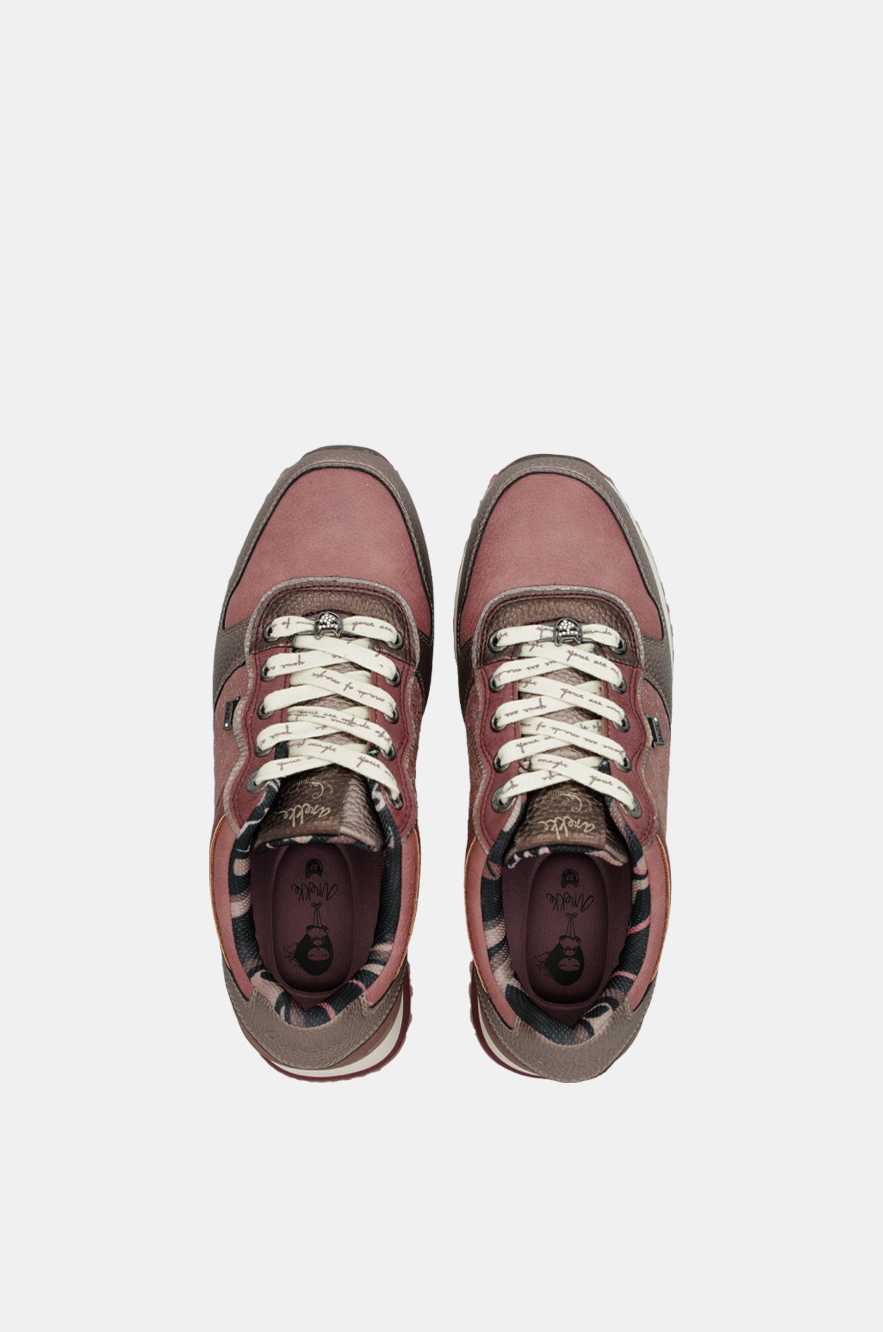 Scarpe sportive piattaforma rosa metallico