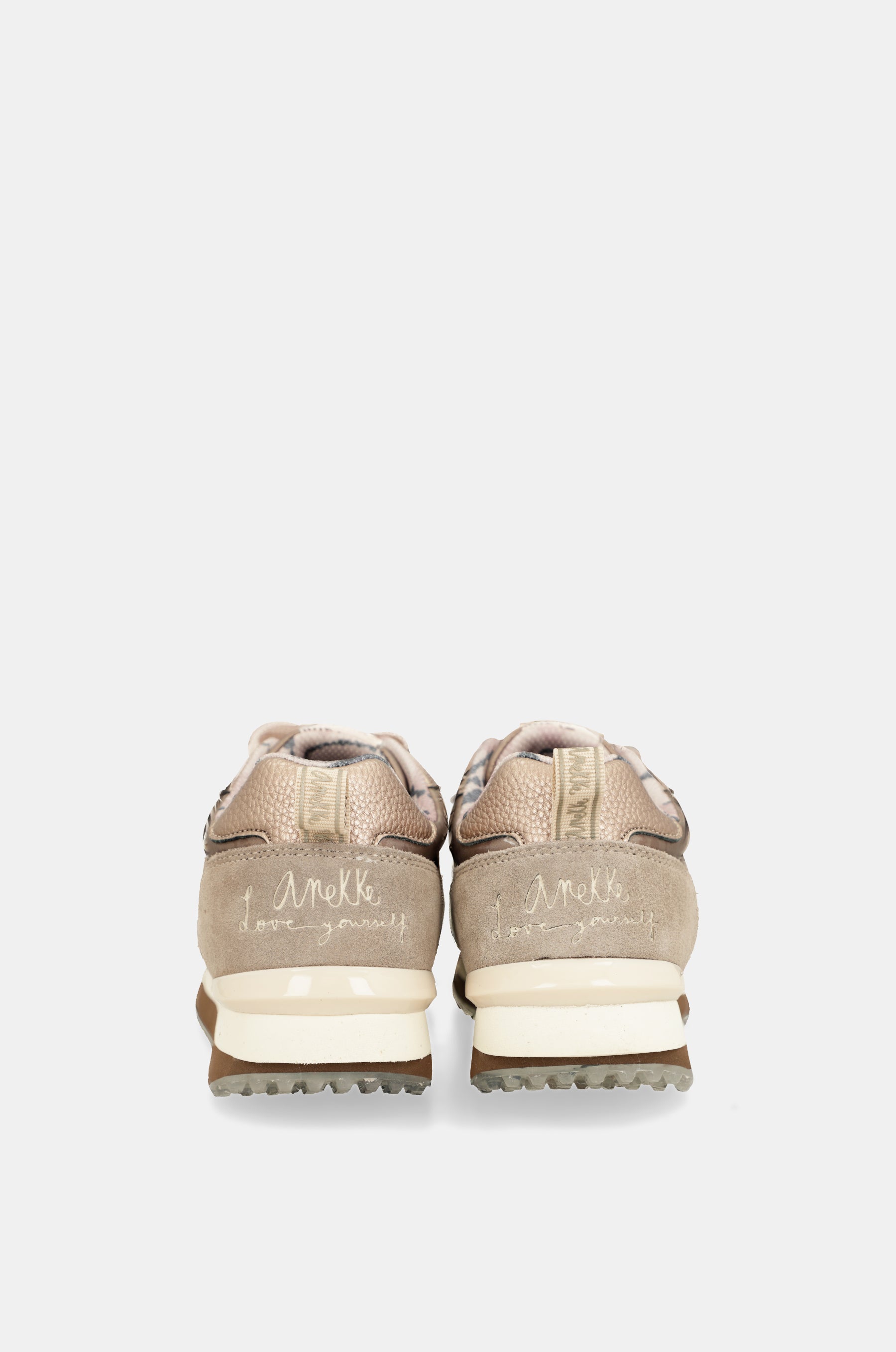 Scarpe sportive beige suola multicolore