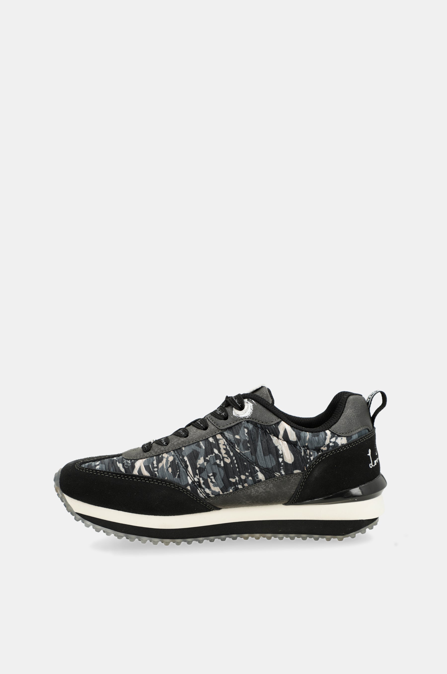 Scarpe sportive nero suola multicolore