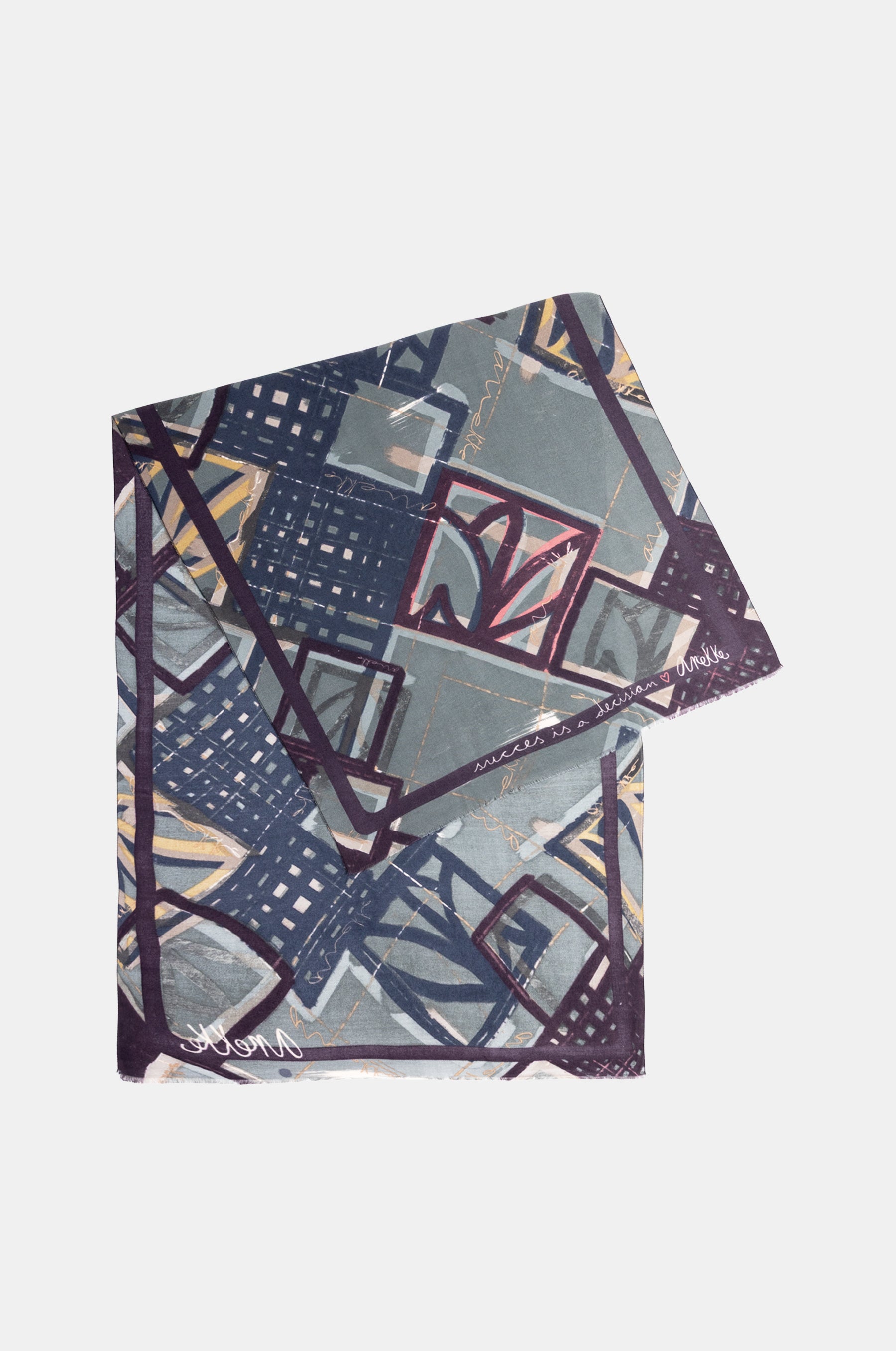 Pashmina azzurra fantasia