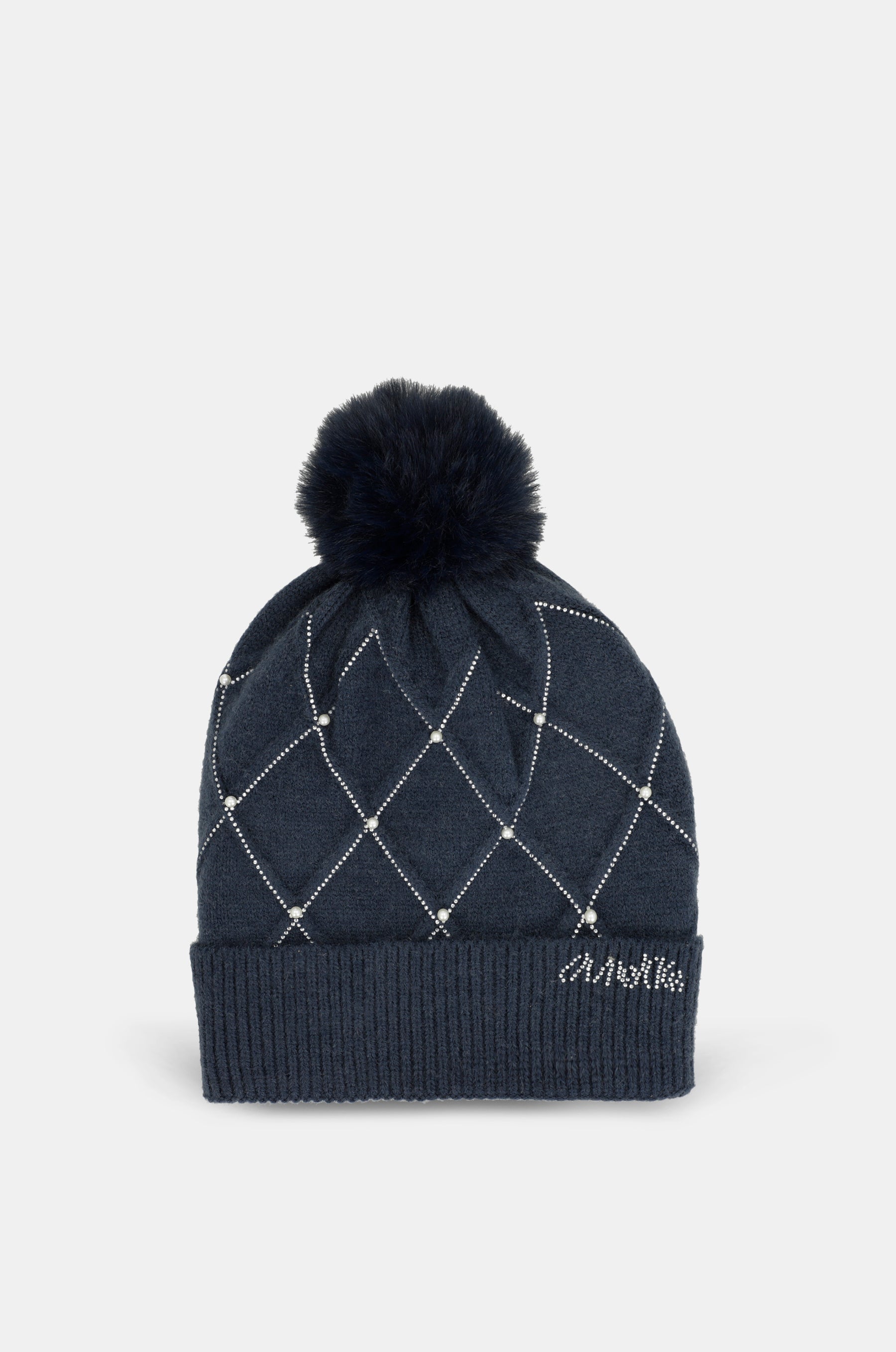 Cappello in maglia blu