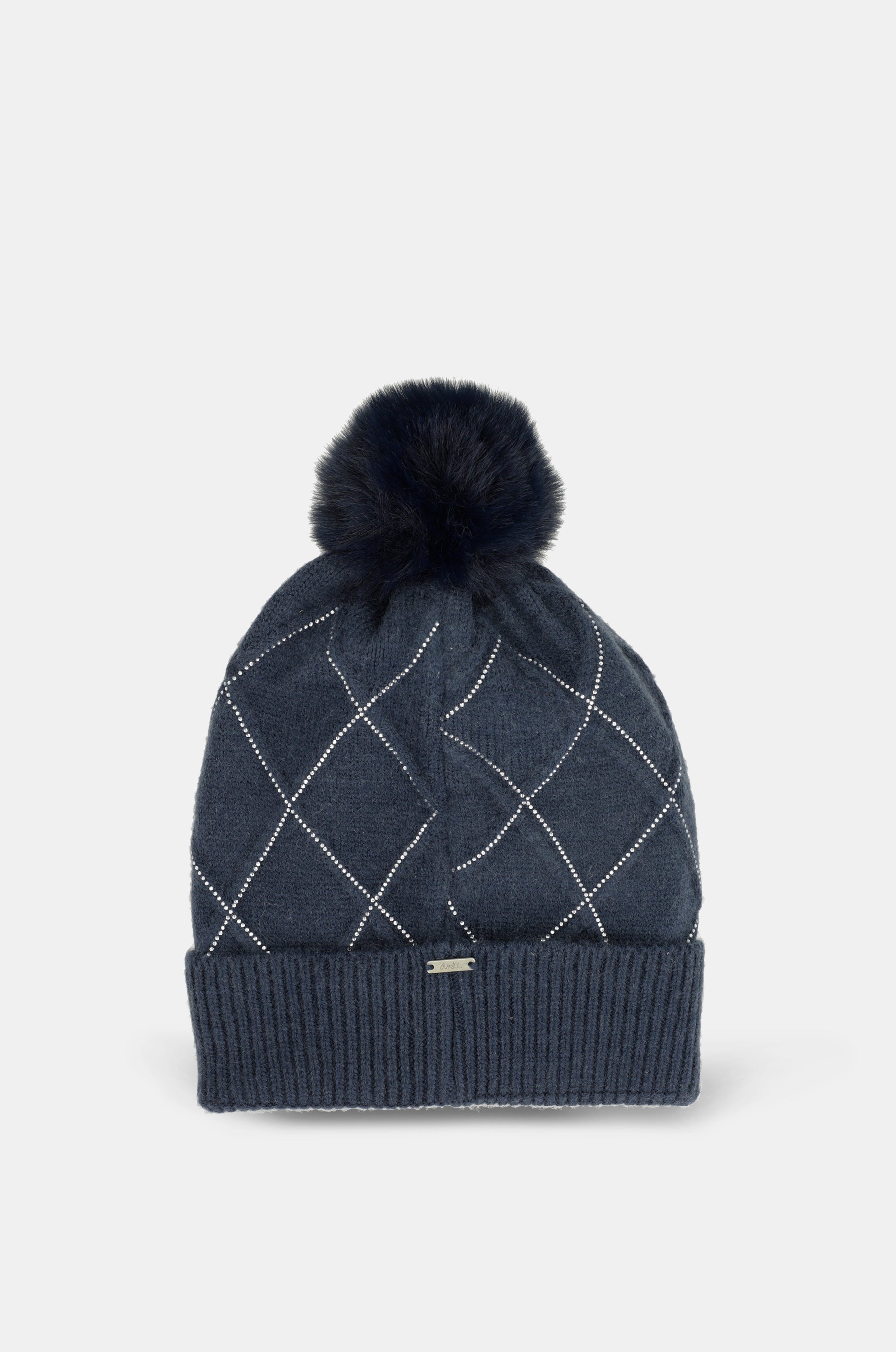 Cappello in maglia blu