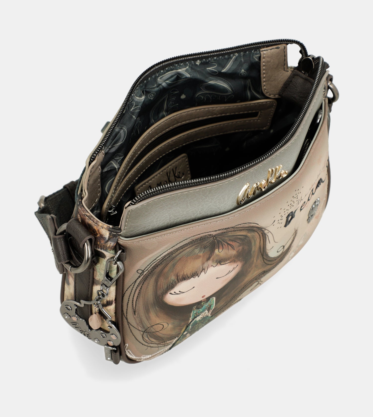 Tracolla media 3 scomparti Real