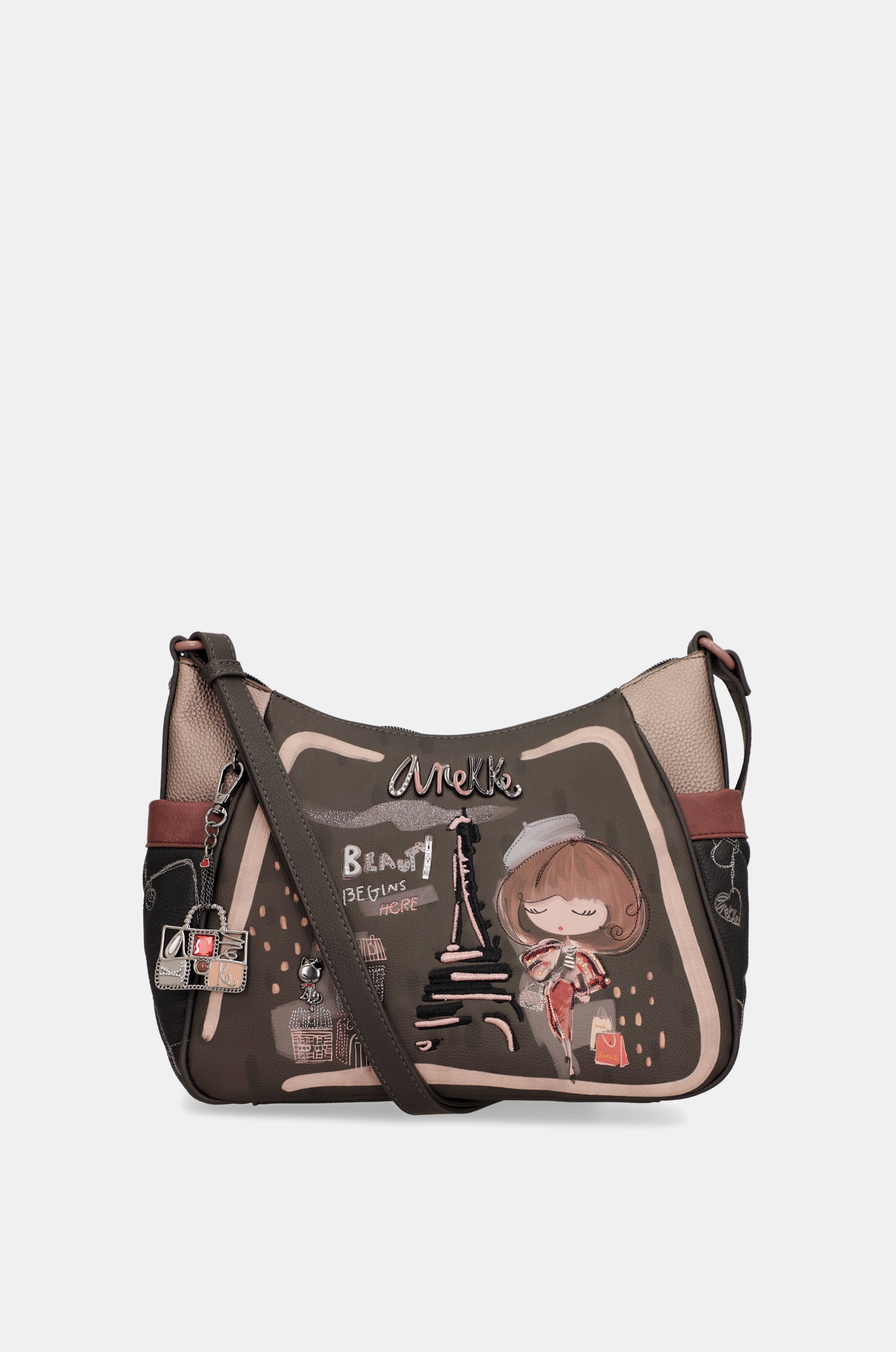 Borsa a spalla con tracolla grande Mademoiselle