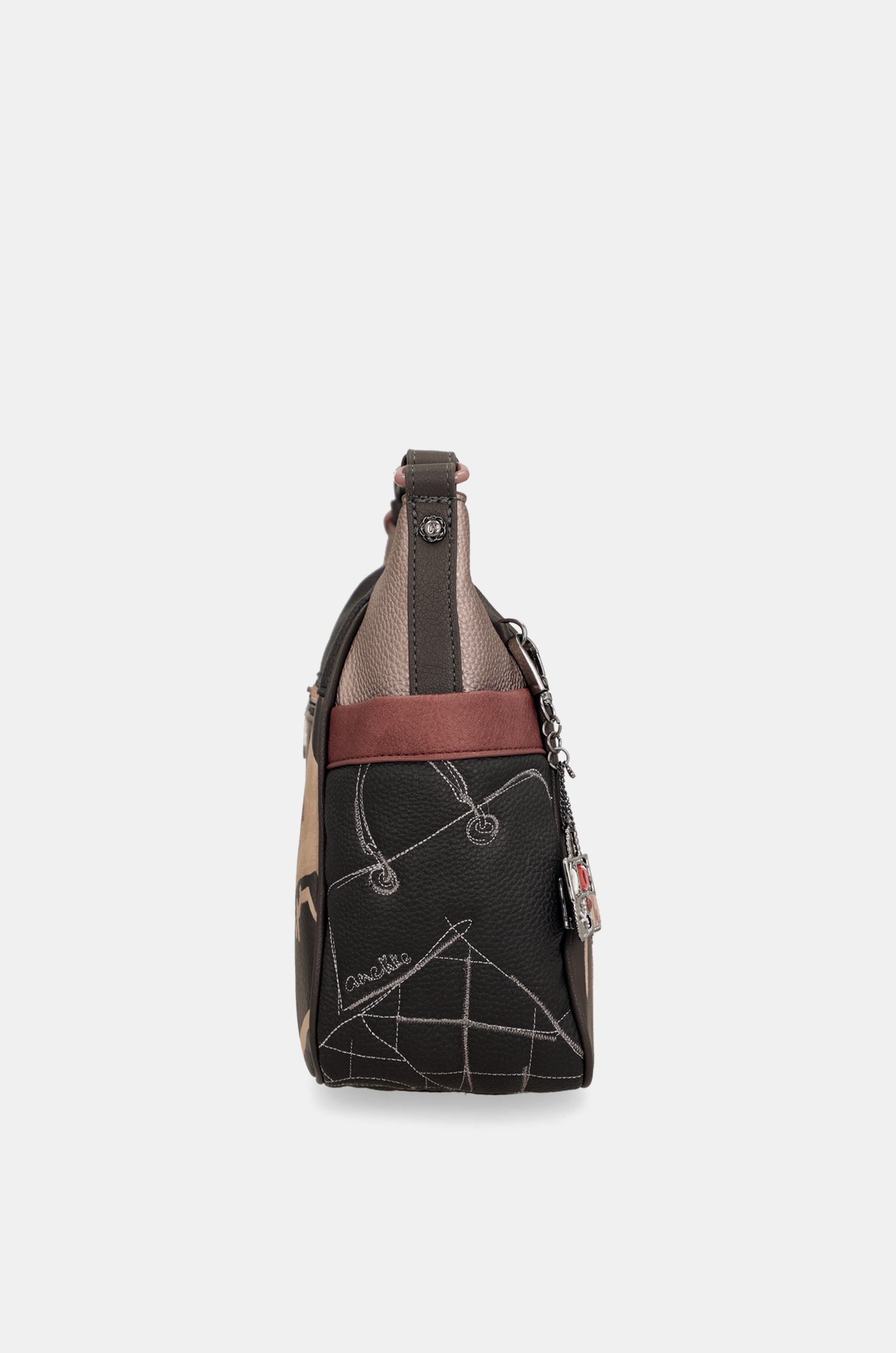 Borsa a spalla con tracolla grande Mademoiselle