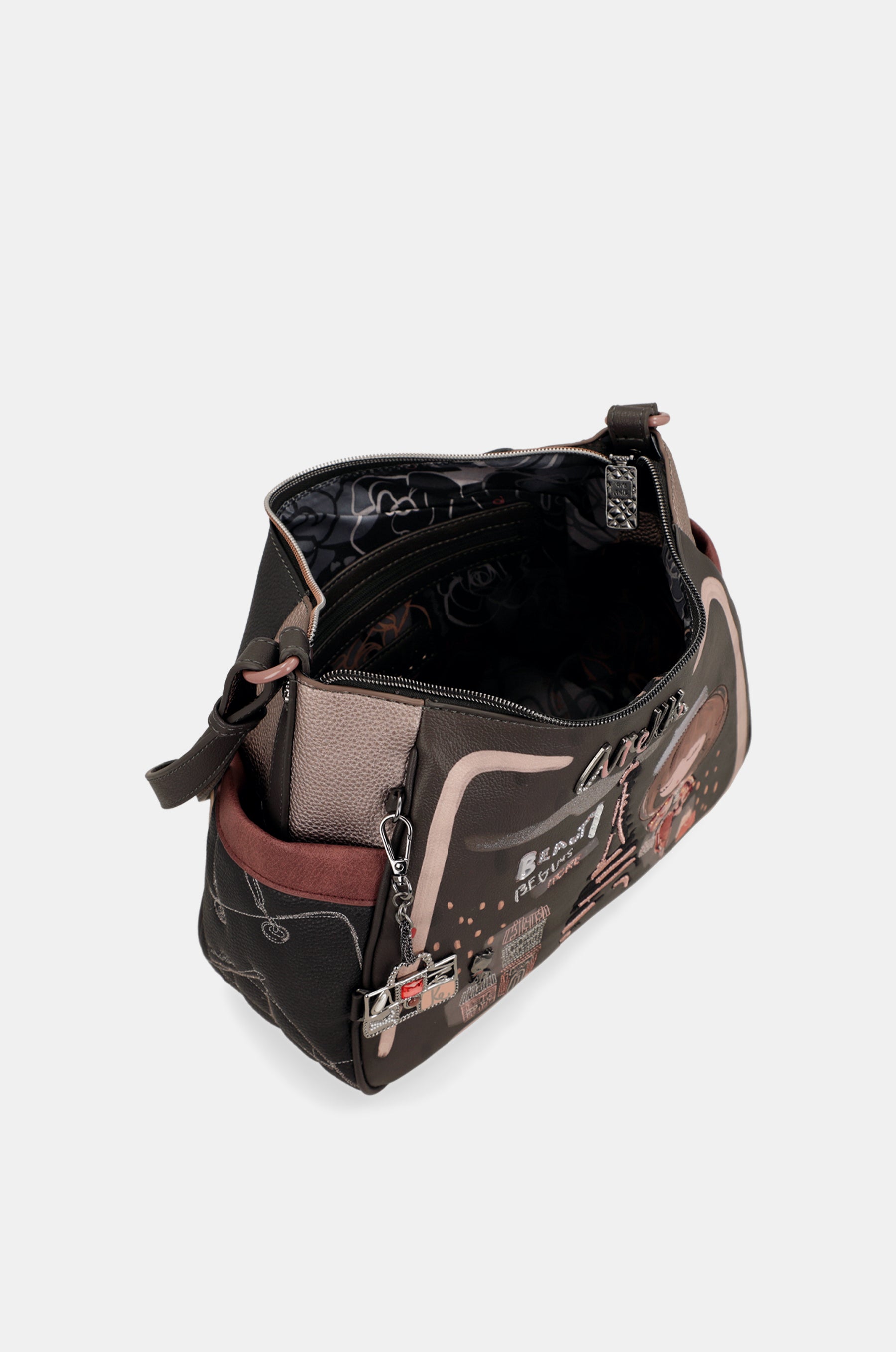 Borsa a spalla con tracolla grande Mademoiselle