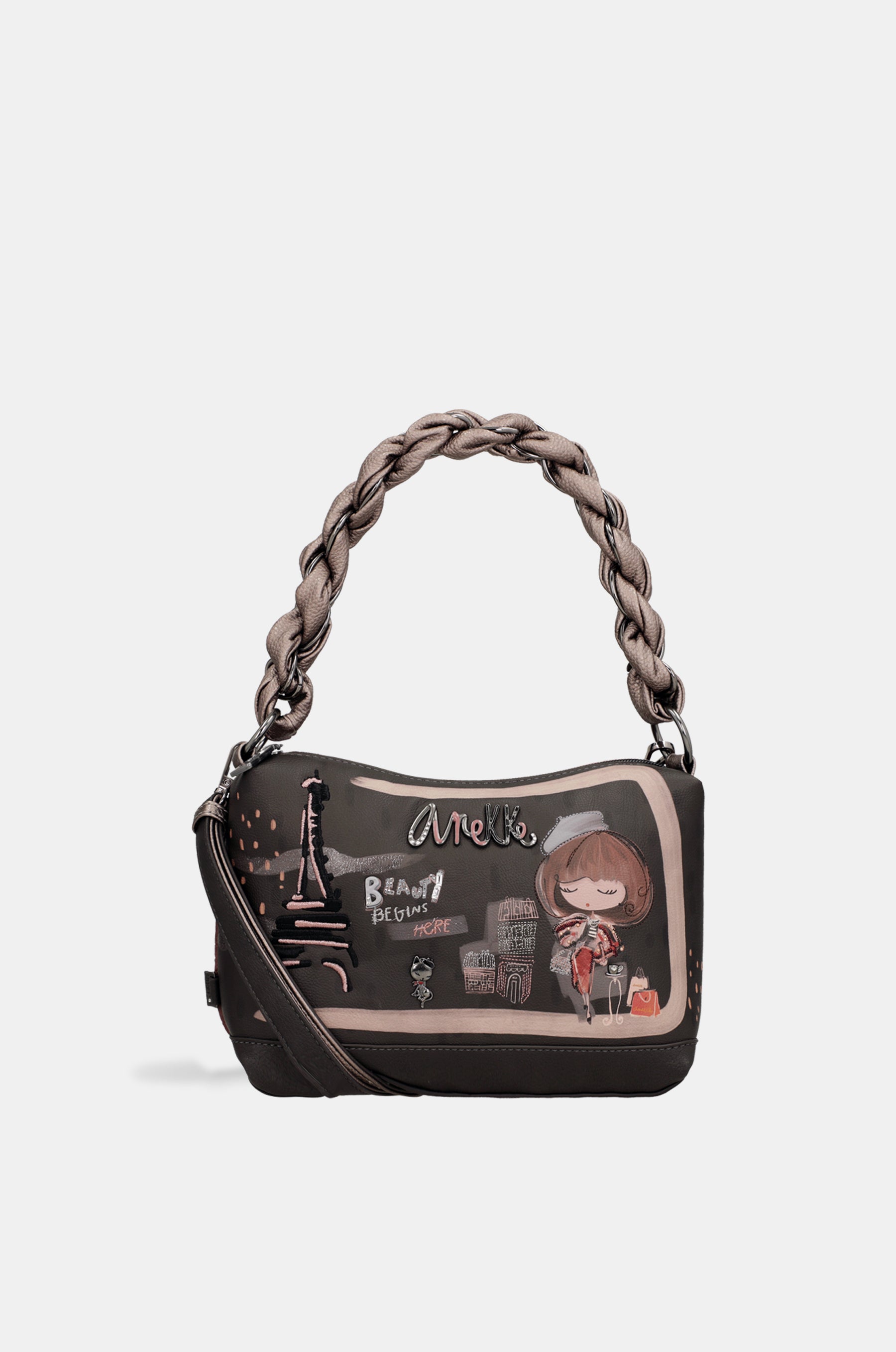 Borsa manico corto e tracolla Mademoiselle