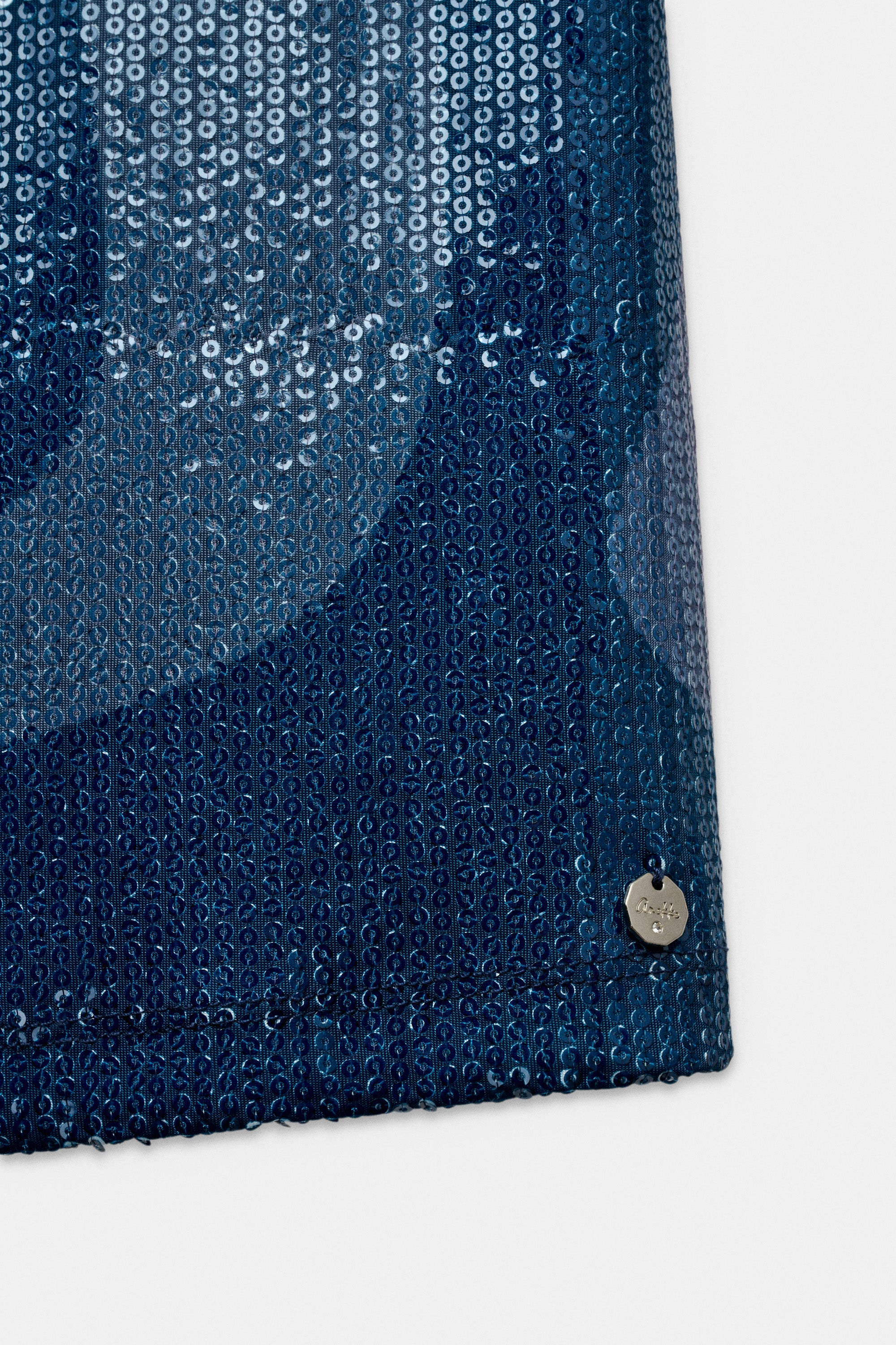 Maglietta blu con paillettes