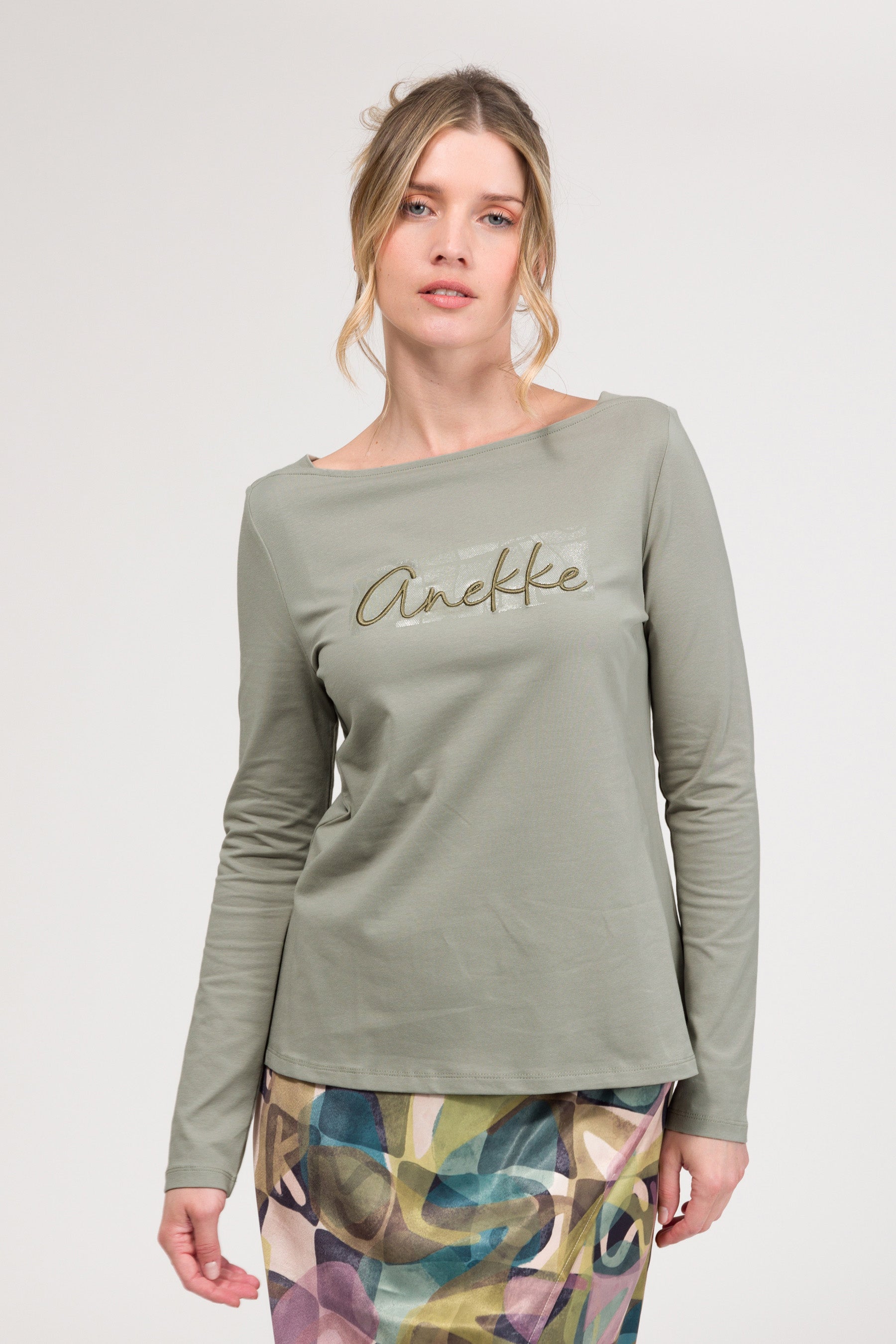 Maglietta a maniche lunghe con logo