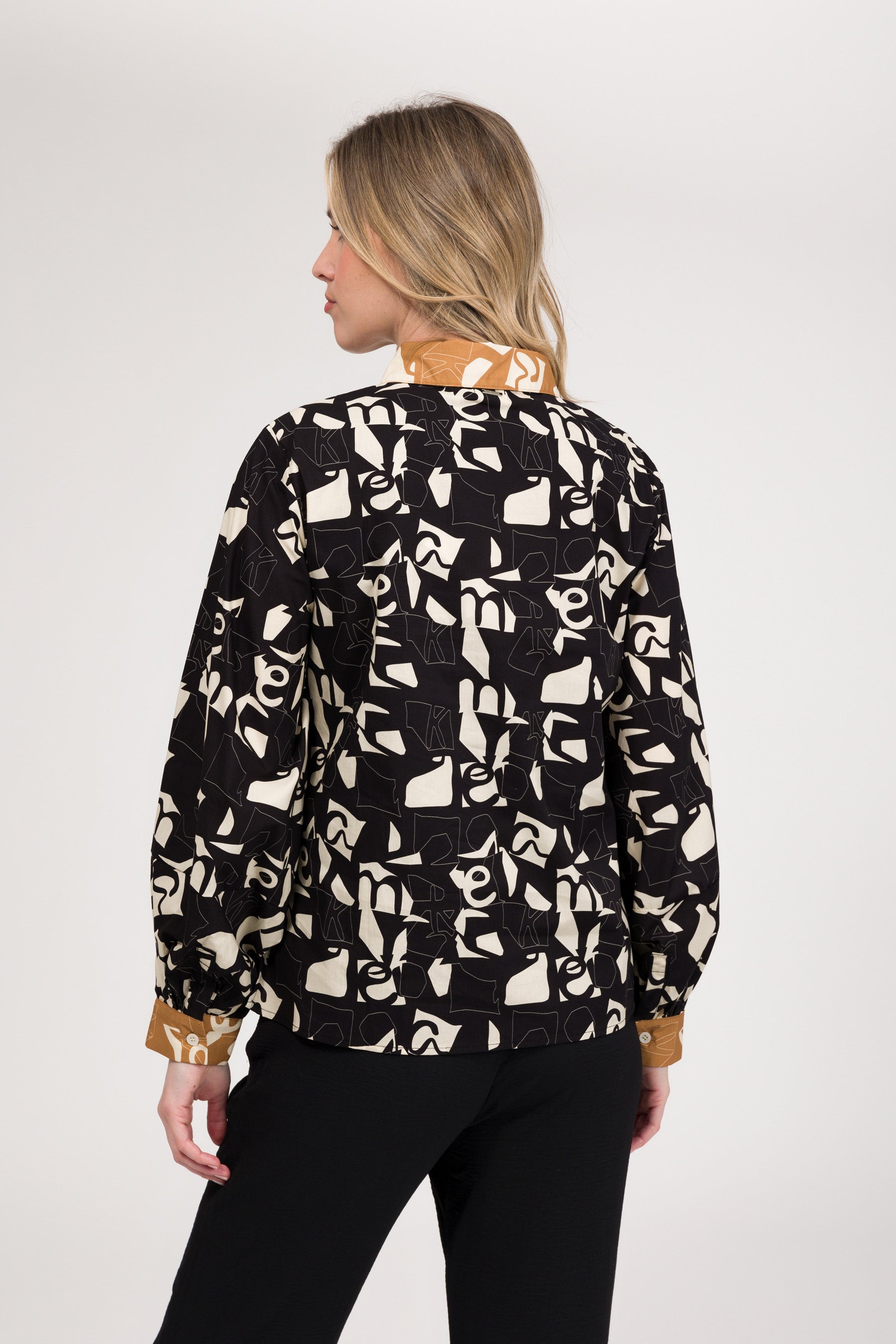 Camicia a maniche lunghe con stampa Bloom