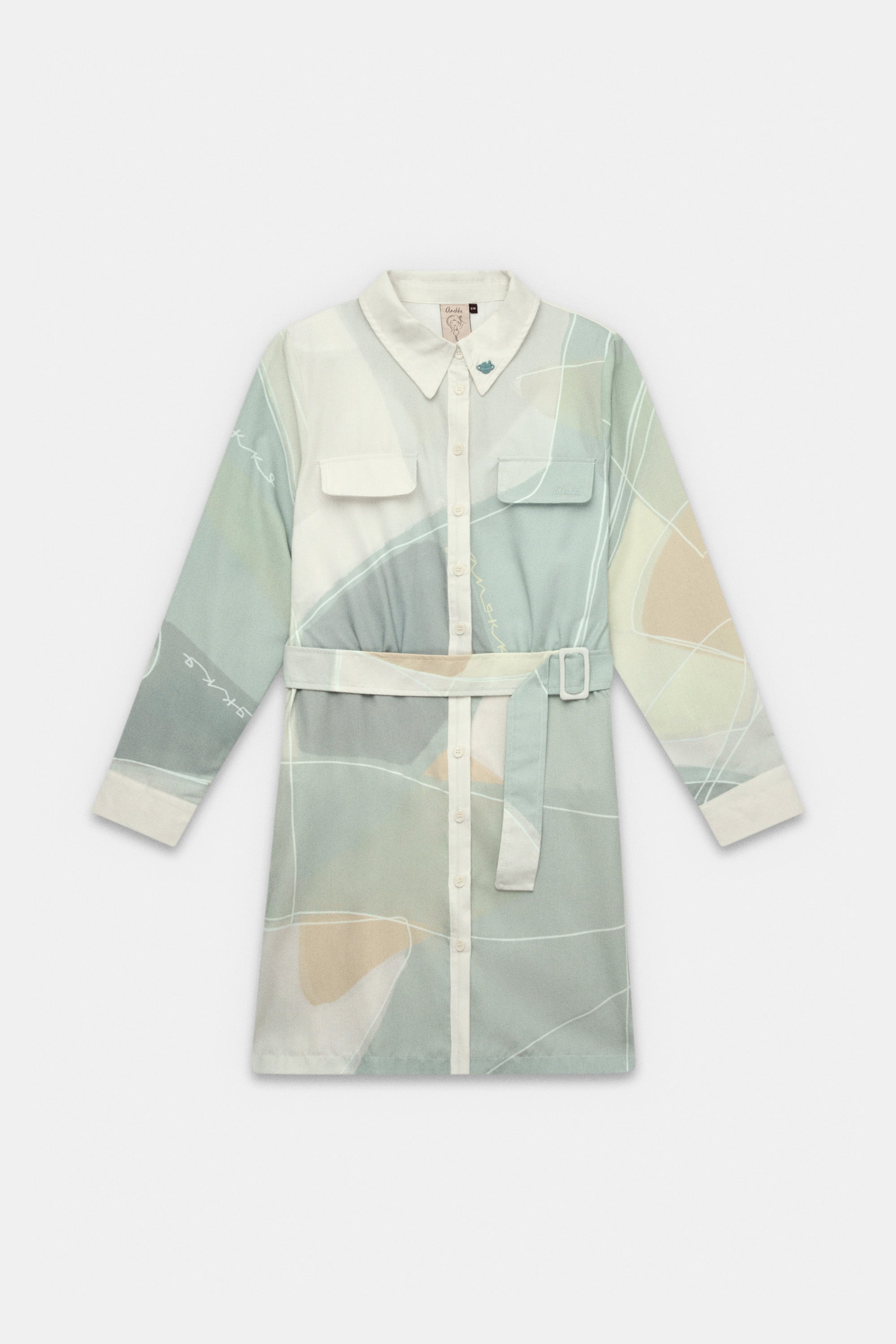 Vestito a maniche lunghe rosa