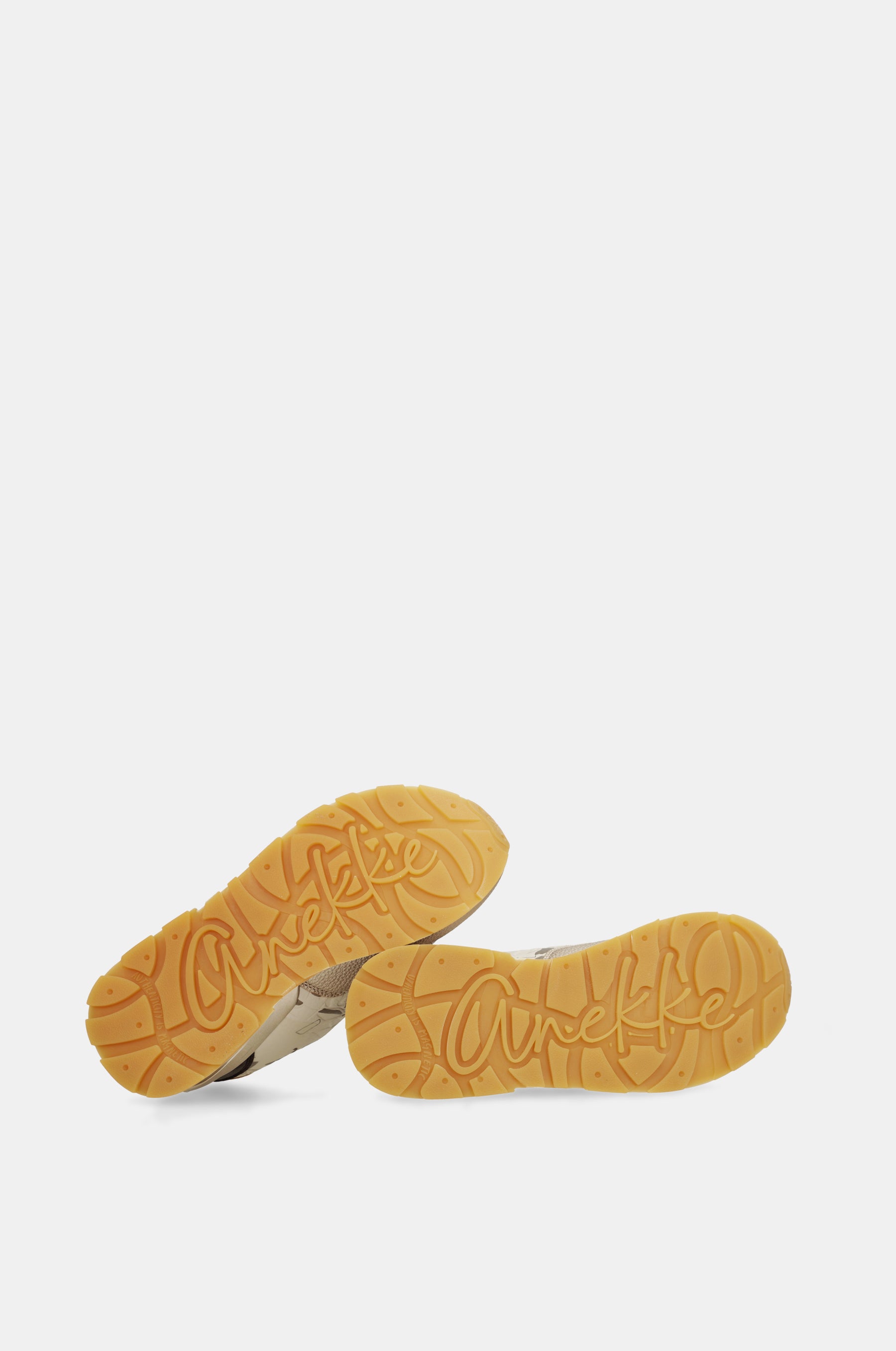 Sneakers beige e dorate