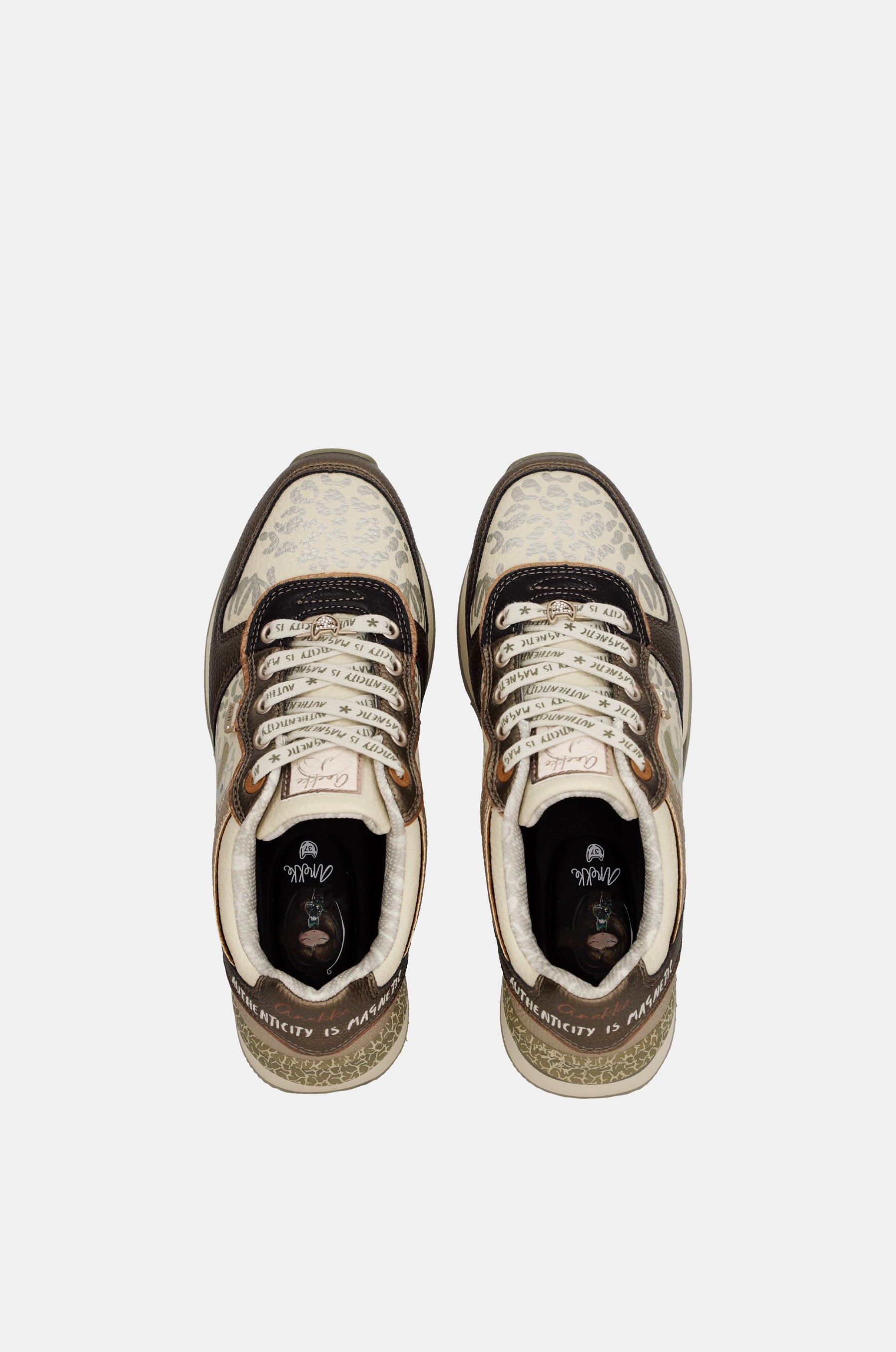 Sneakers beige e rame