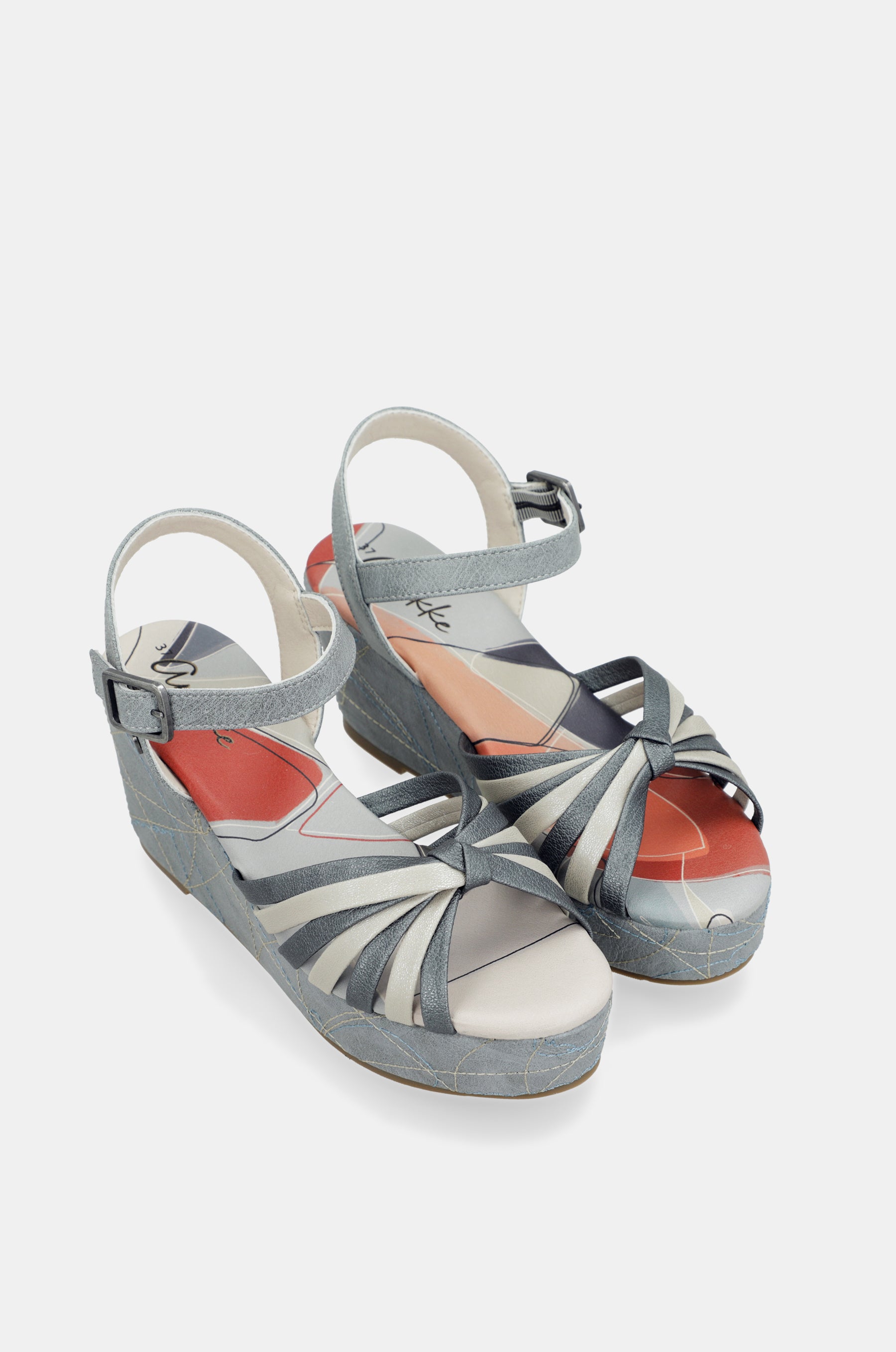 Sandali incrociati blu Auralis