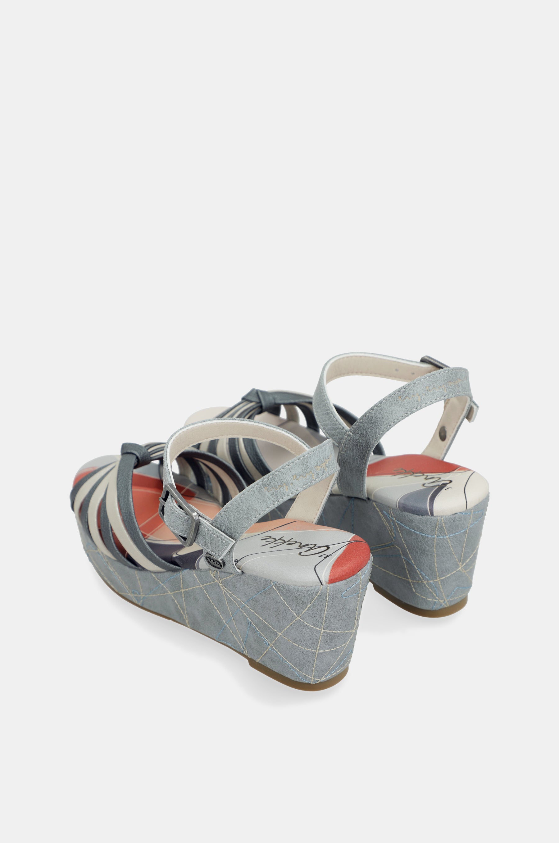 Sandali incrociati blu Auralis