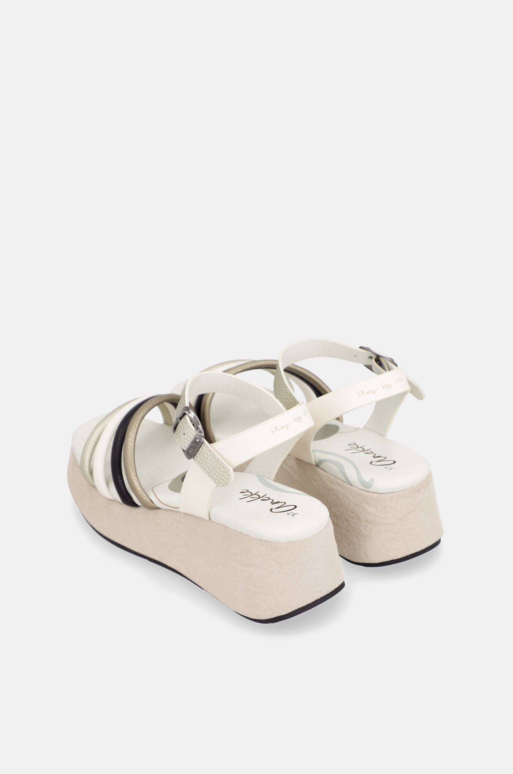 Sandali con platform beige