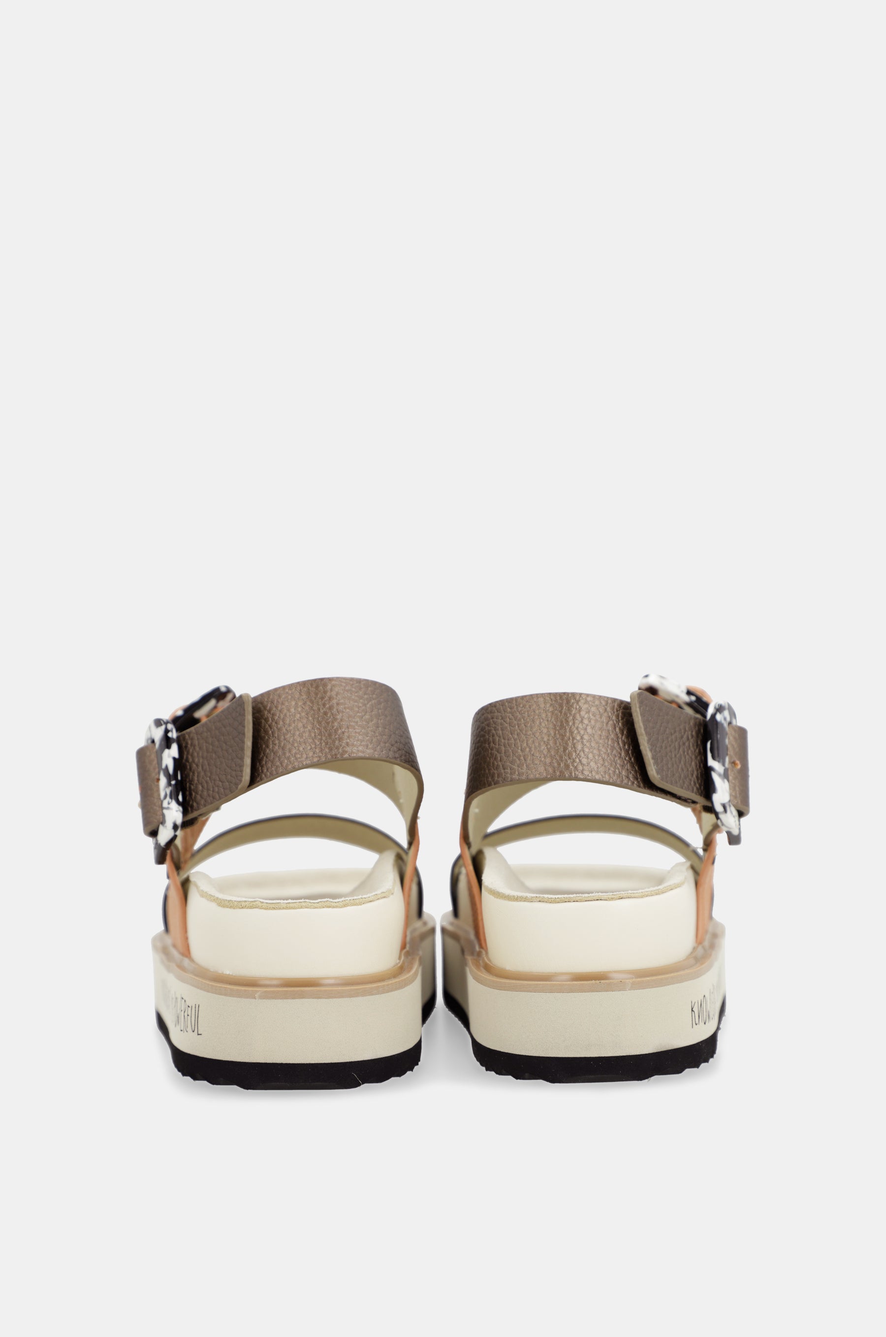 Sandali con platform arancioni e neri