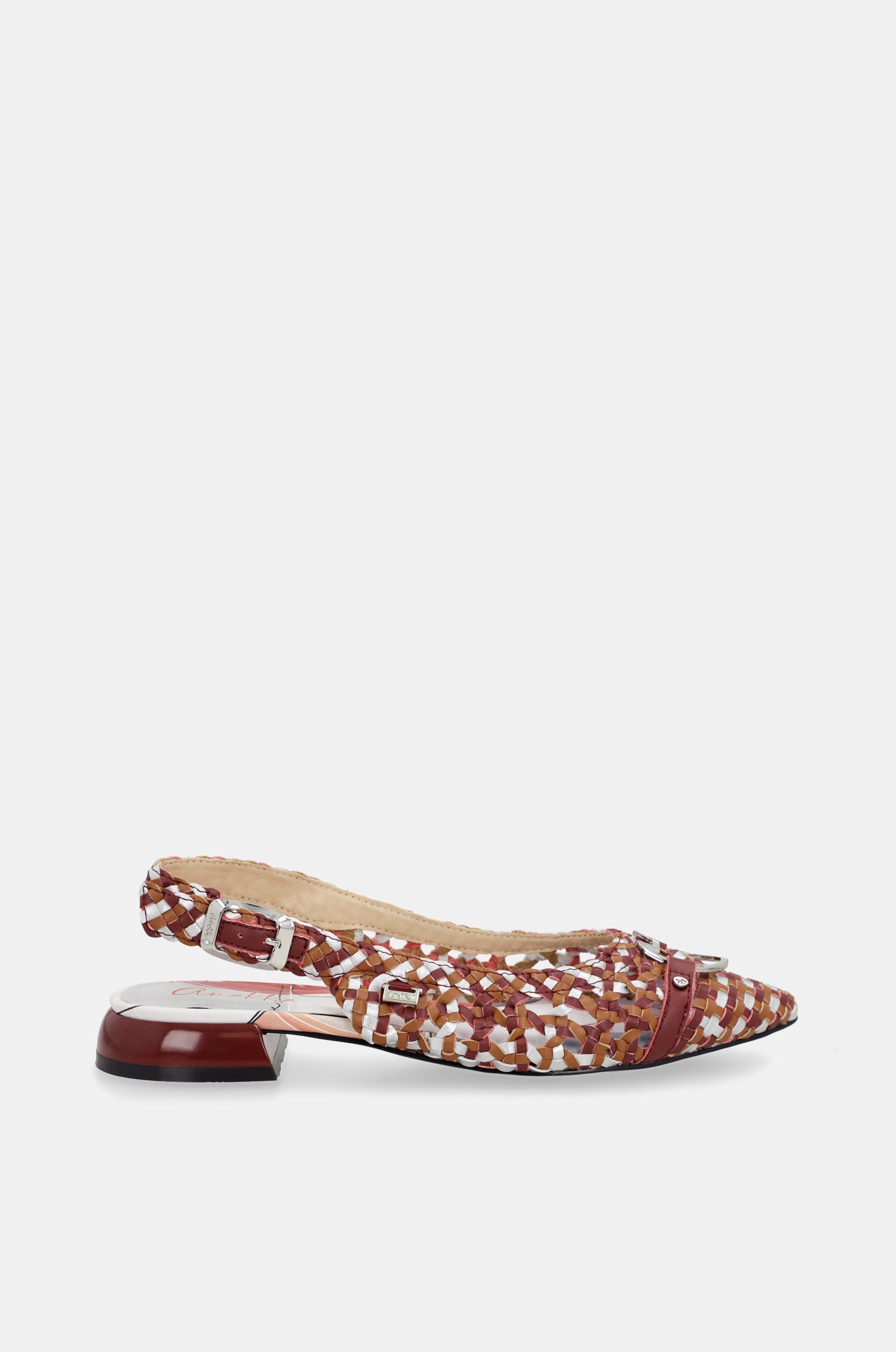 Sandali slingback bordeaux