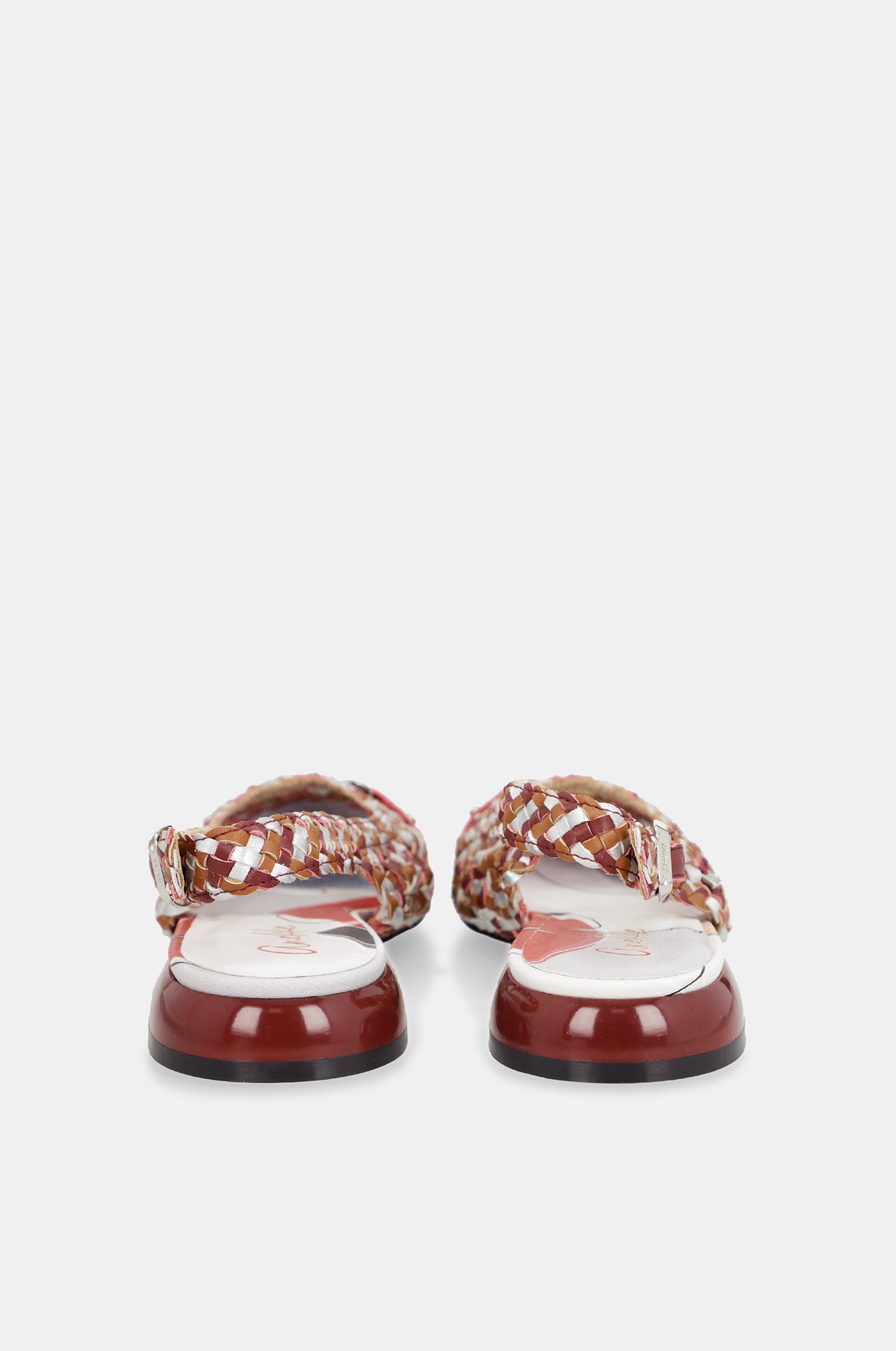 Sandali slingback bordeaux