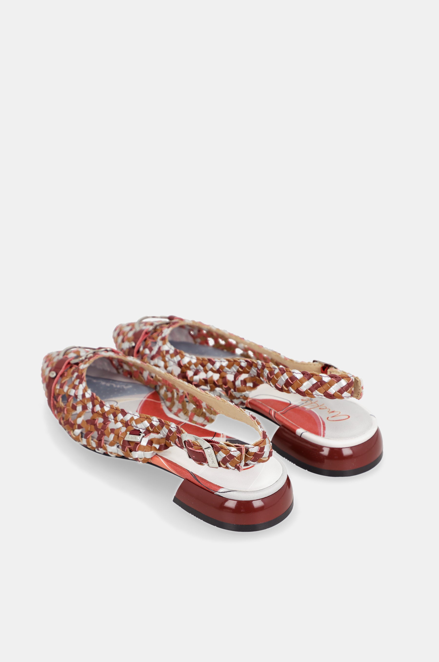 Sandali slingback bordeaux