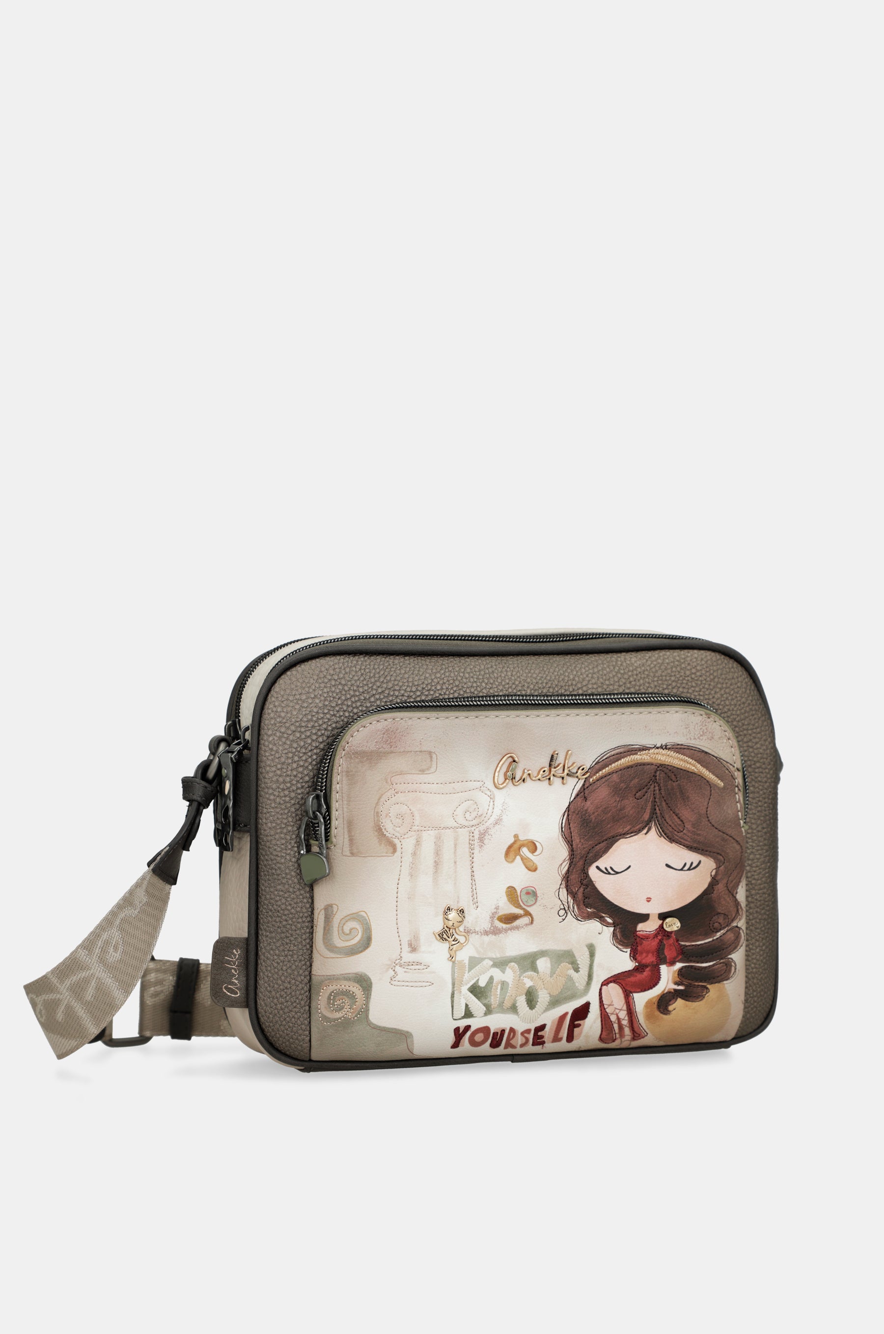 Borsa a tracolla con tasca frontale Muse